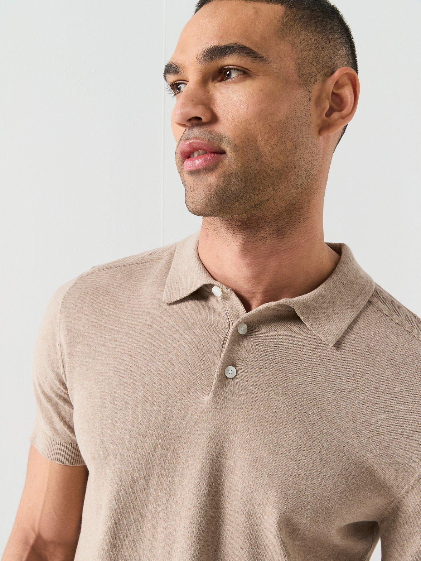 Image 4 of 6 of Selected Selected Berg Short Sleeve Knitted Polo Shirt