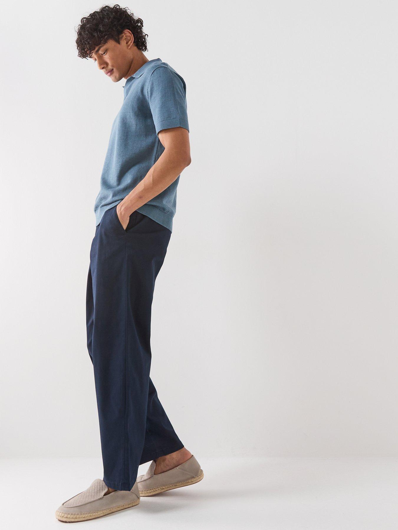 Image 5 of 5 of Selected Selected Mattis Linen Blend Open Collar Polo Shirt