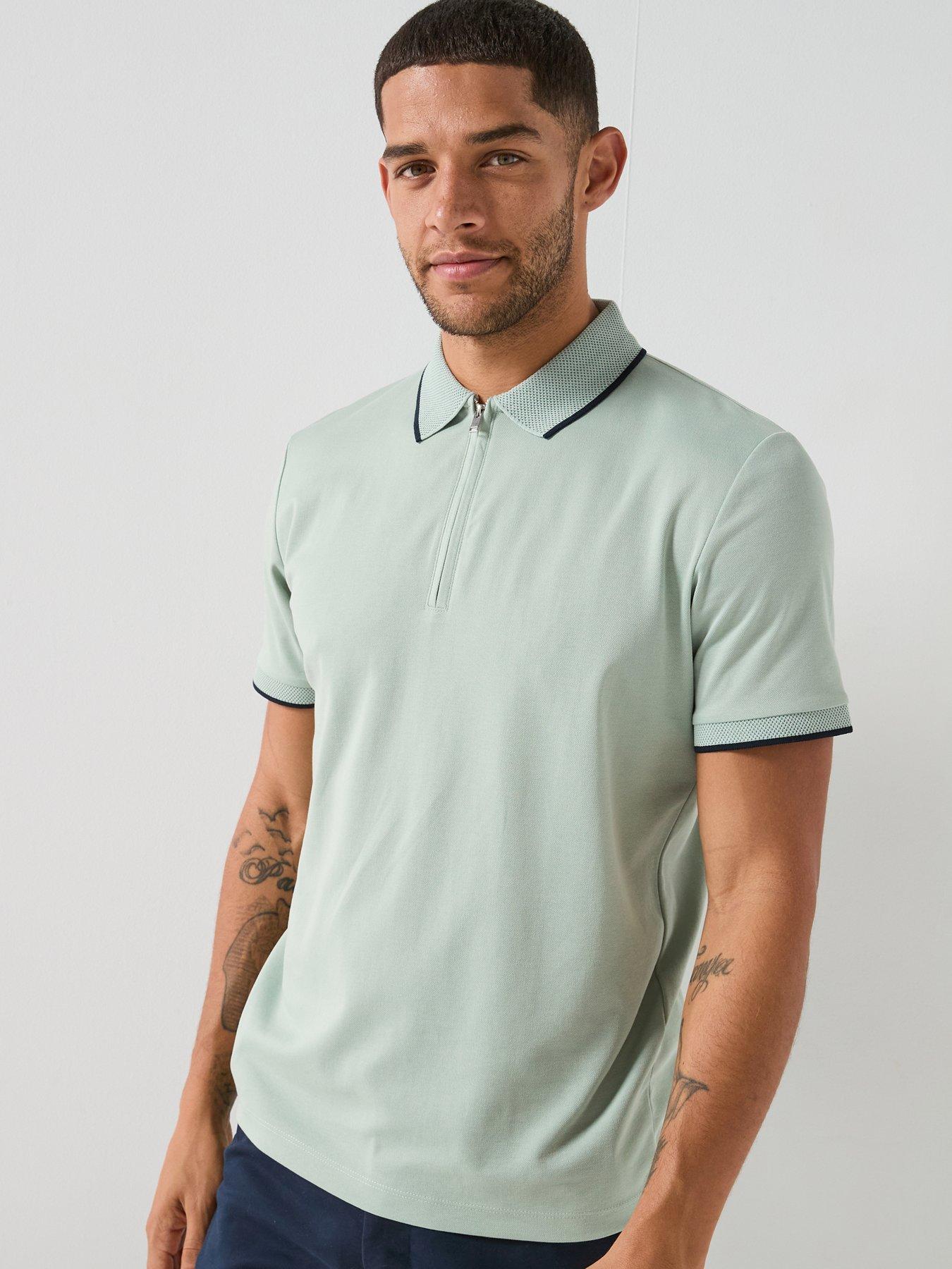 Selected Fave Zip Short Sleeve Polo Shirt
