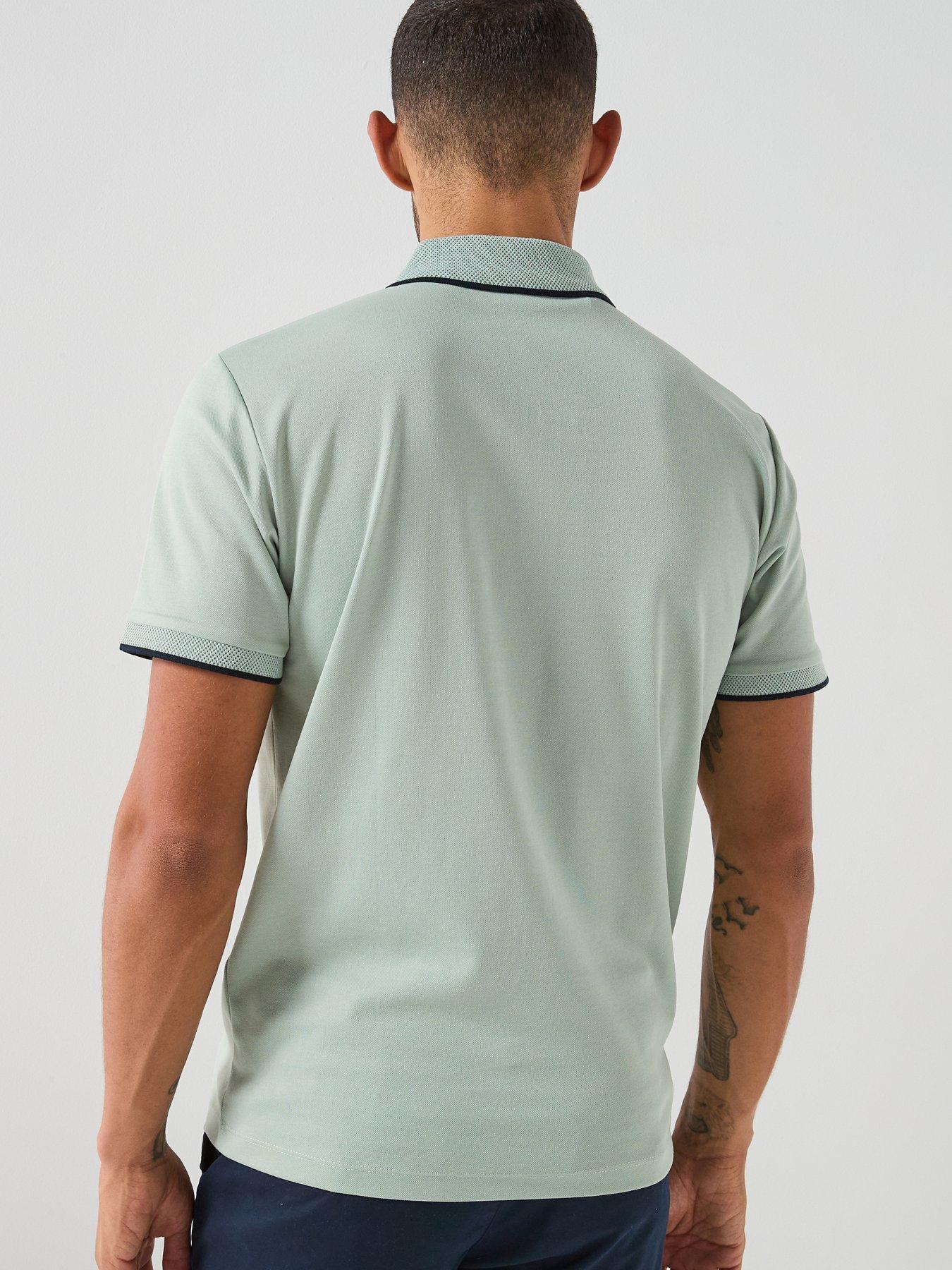 Image 2 of 4 of Selected Selected Fave Zip Short Sleeve Polo Shirt