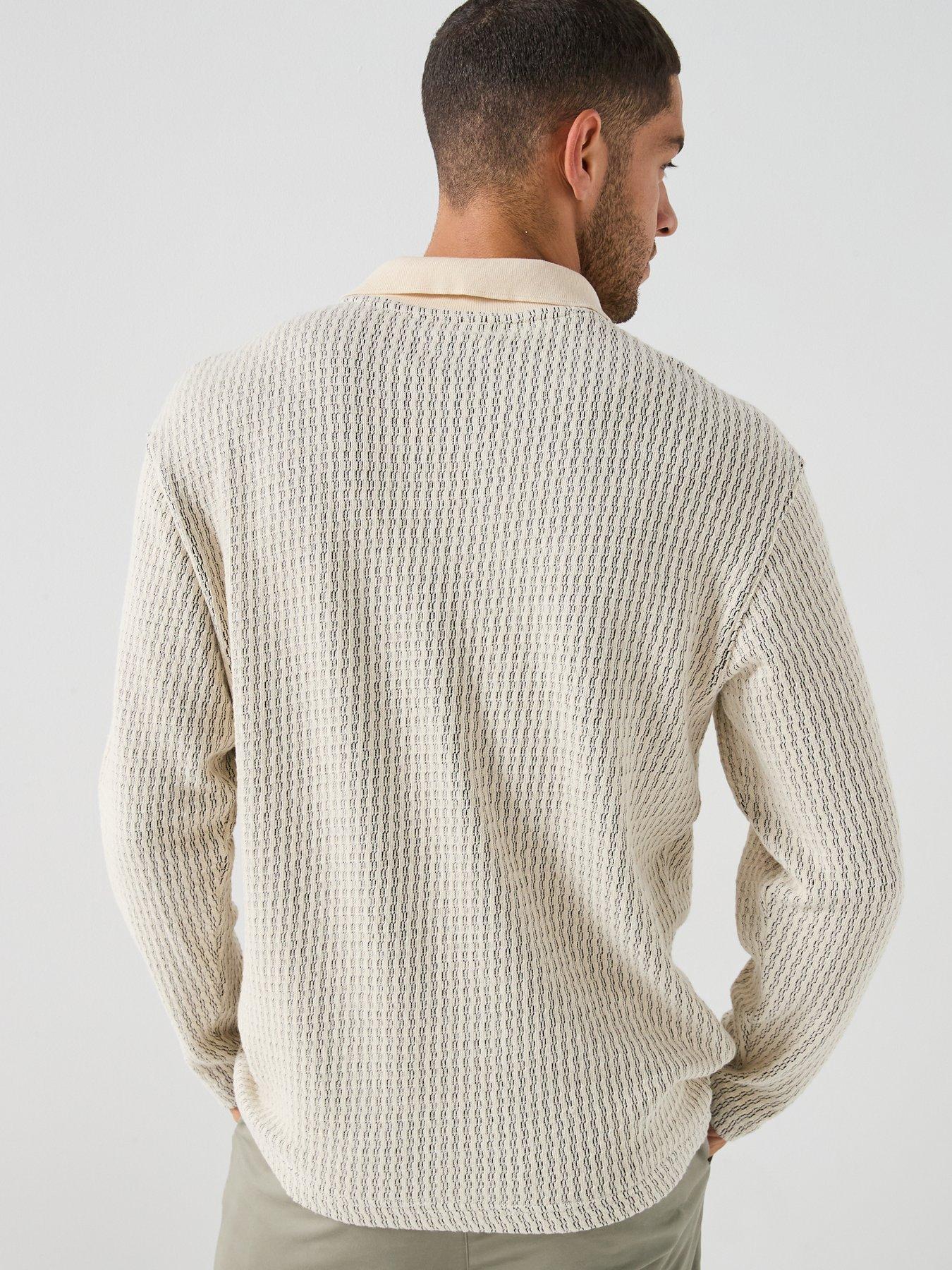 Image 2 of 4 of Selected Selected Gabriel Long Sleeve Sweat Polo Shirt