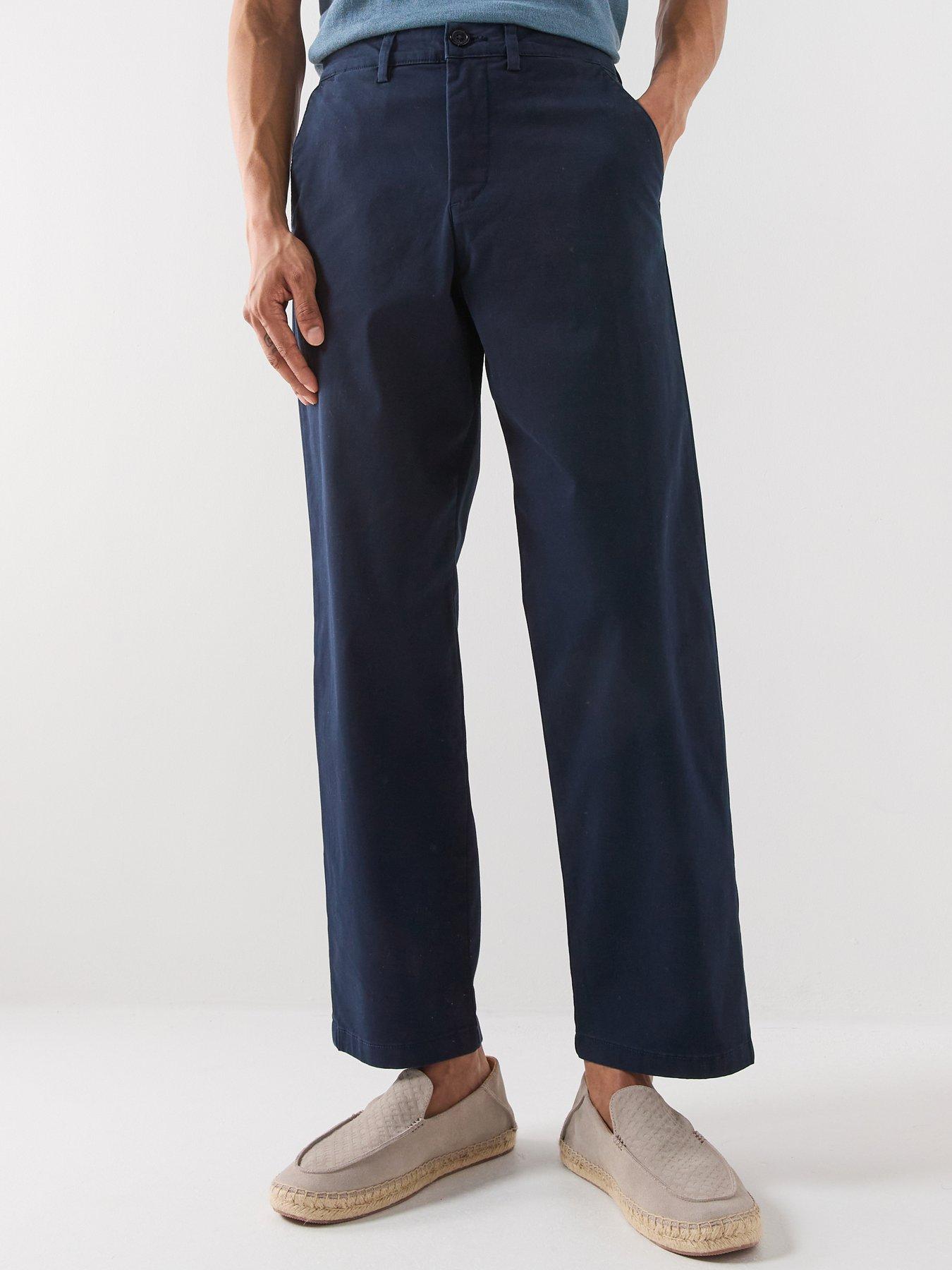 Selected 220-Loose Miles Flex Trousers - Navy