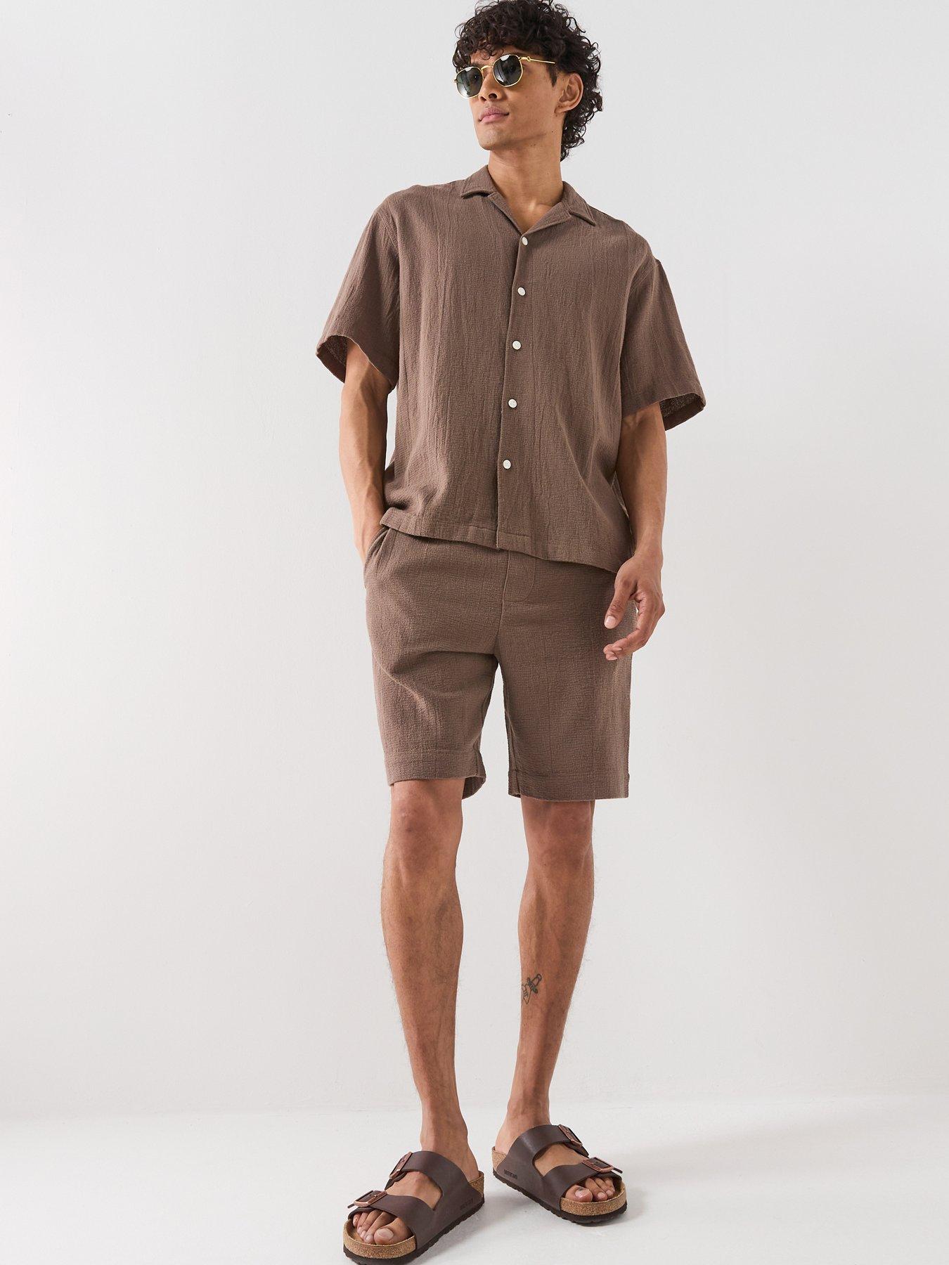 Image 1 of 4 of Selected Cal Shorts - Dark Brown