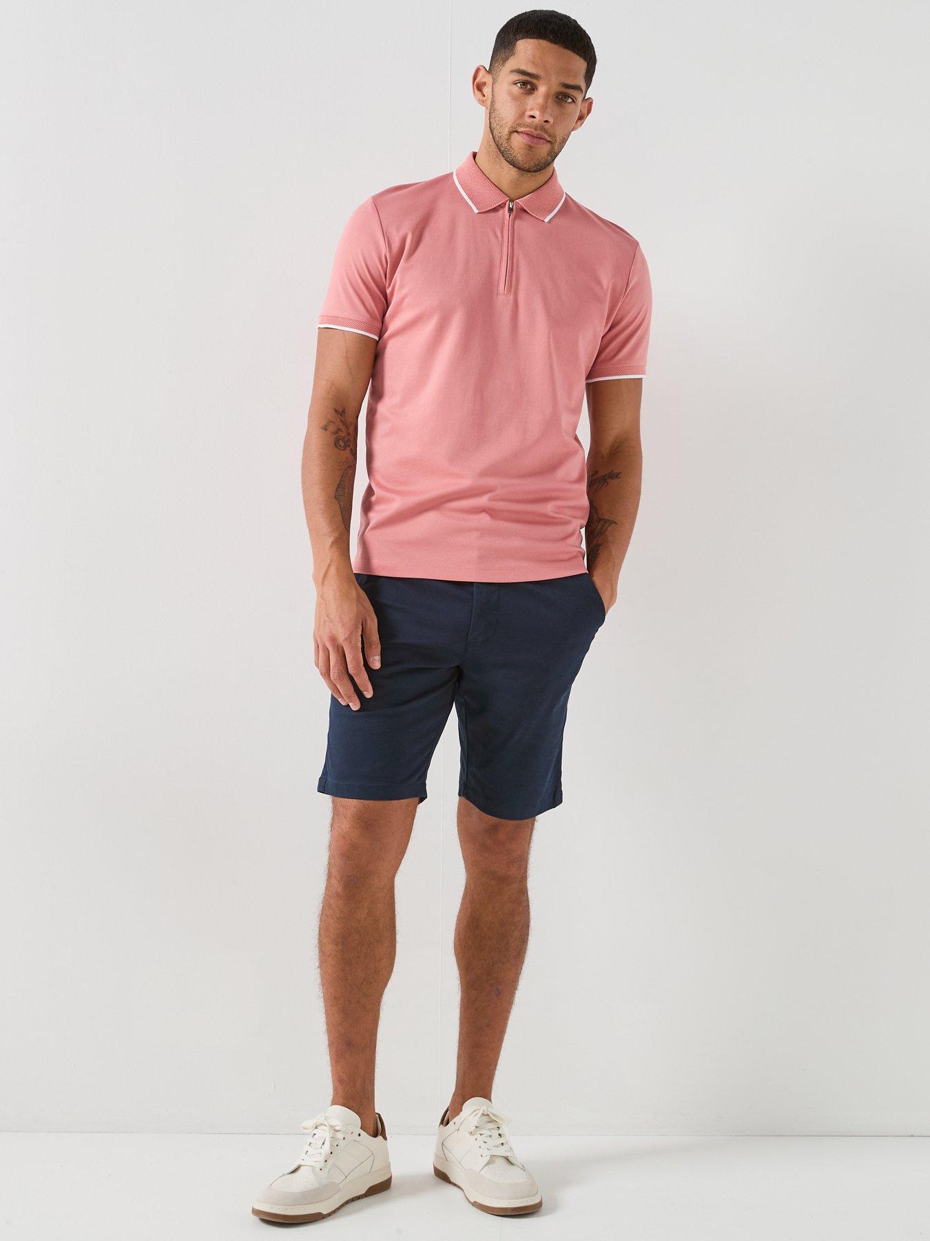Image 3 of 4 of Selected Fave Zip Short Sleeve Polo Shirt