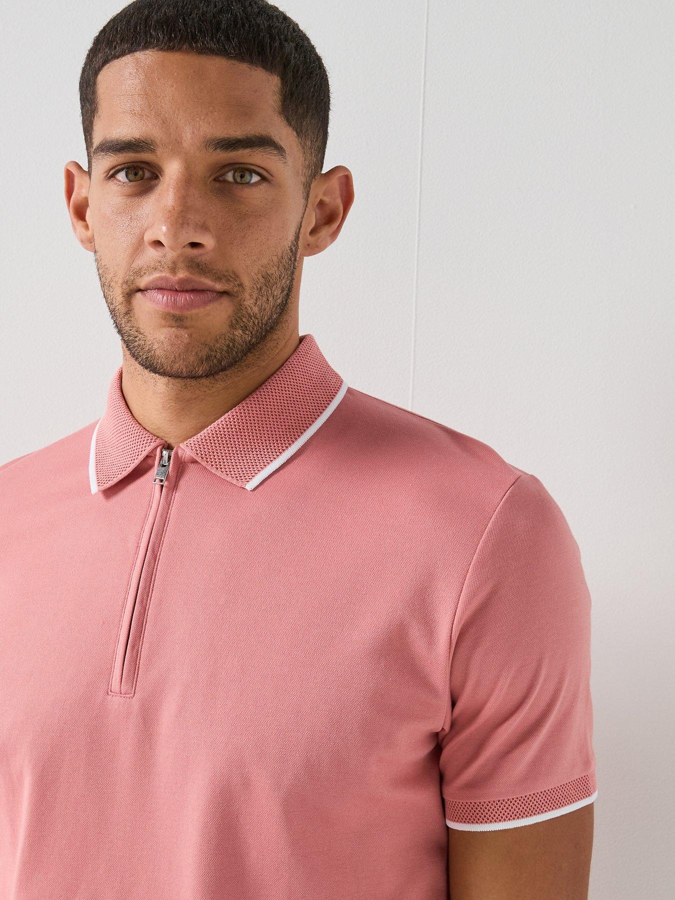 Image 4 of 4 of Selected Fave Zip Short Sleeve Polo Shirt