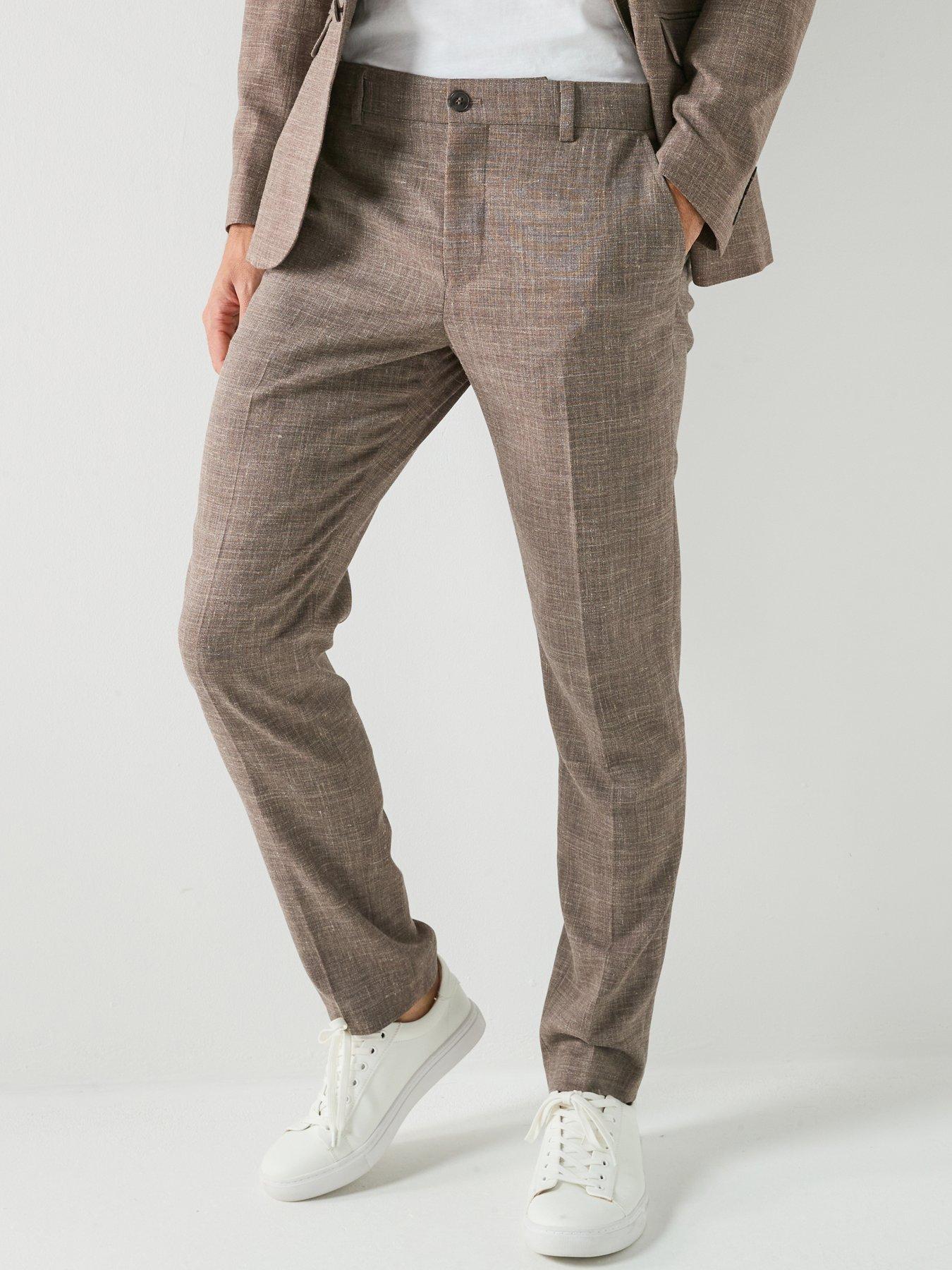 Selected Selected Oasis Slim Fit Linen Suit Trousers