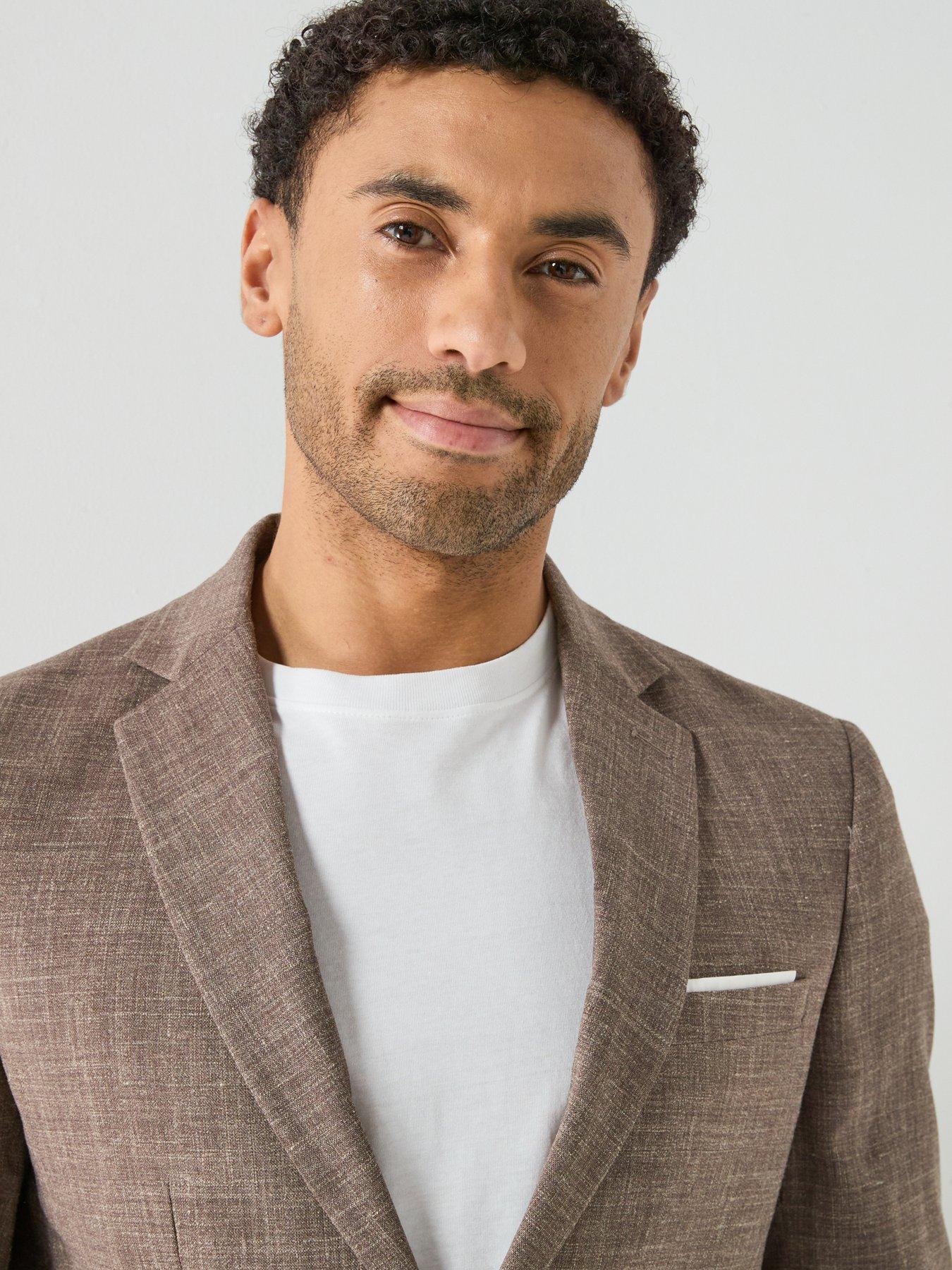 Image 4 of 6 of Selected Selected Oasis Slim Fit Linen Blazer