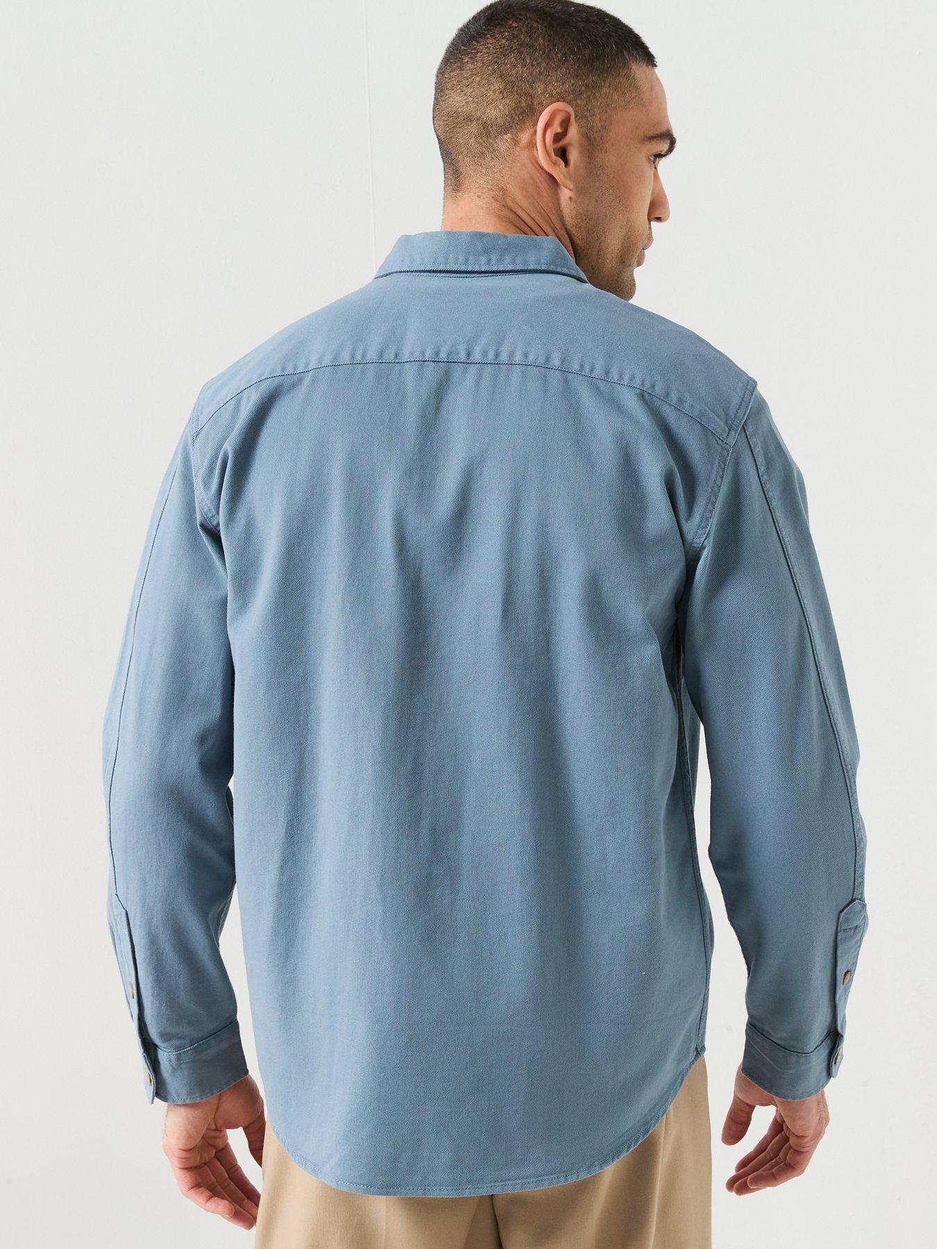 Image 2 of 6 of Selected Travis Twill Overshirt - Blue