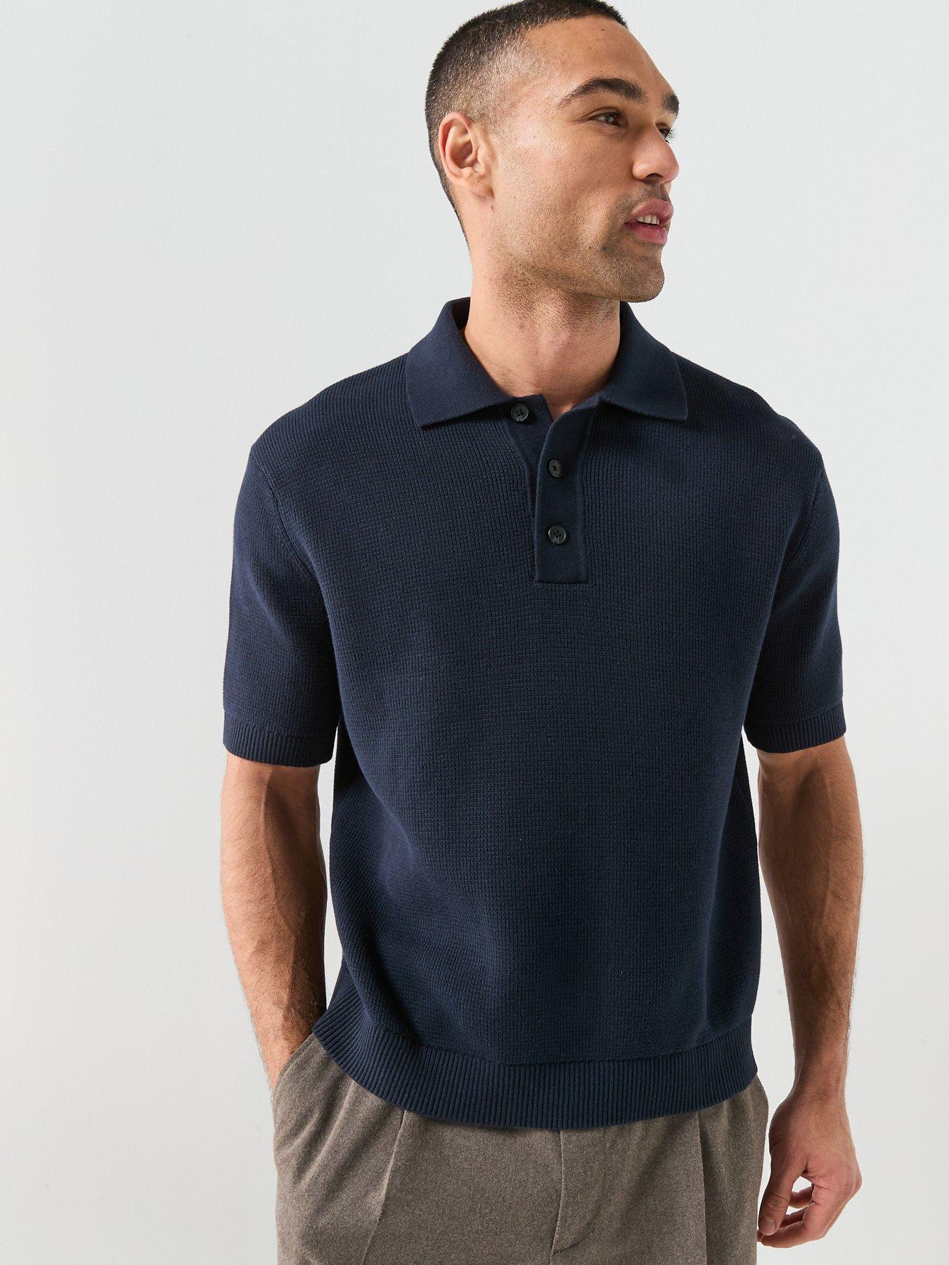 Selected Homme Dane Short Sleeve Relaxed Fit Polo Shirt - Blue