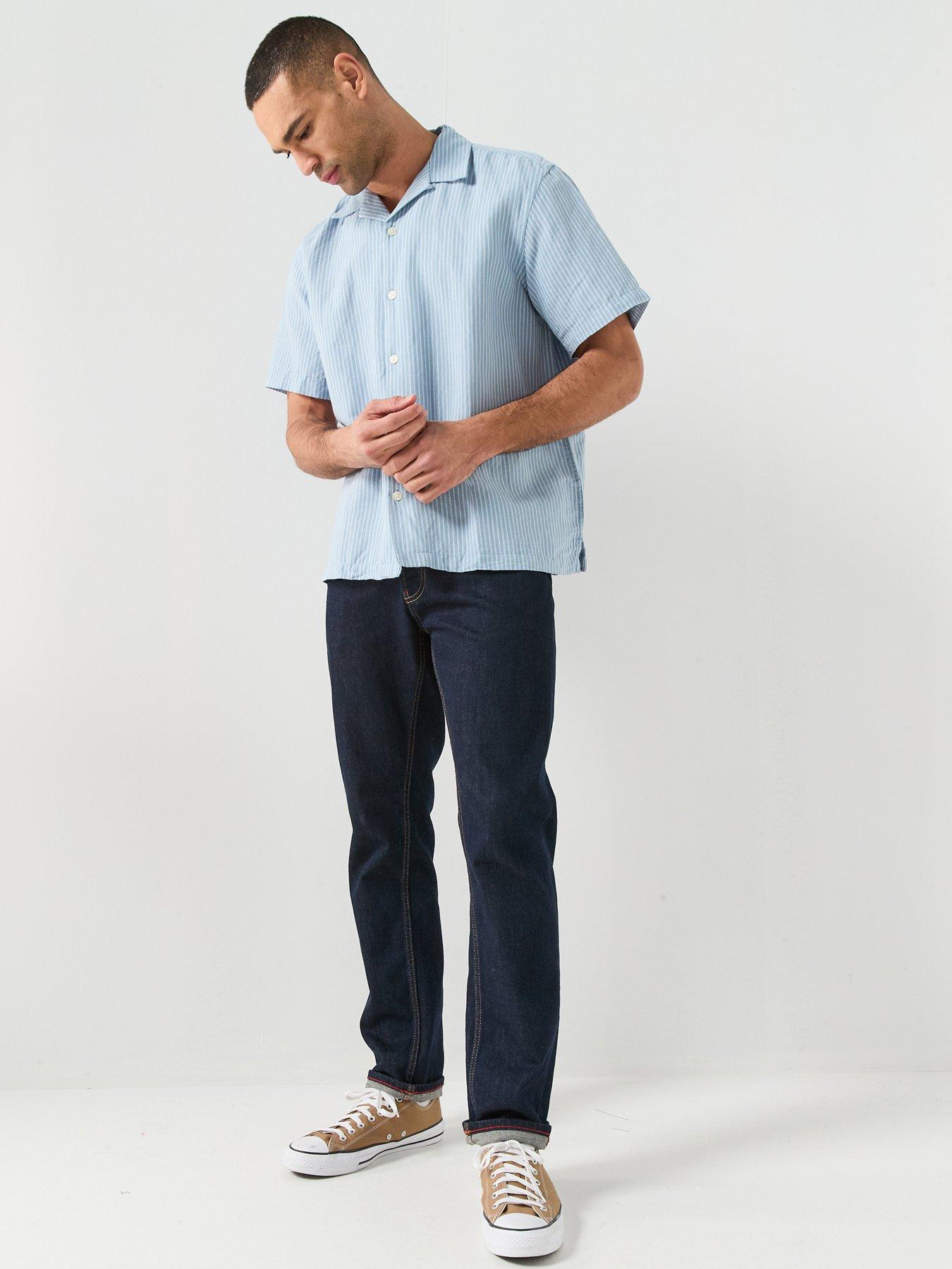 Image 3 of 5 of Selected Clay Short Sleeve Linen Blend Shirt - Blue