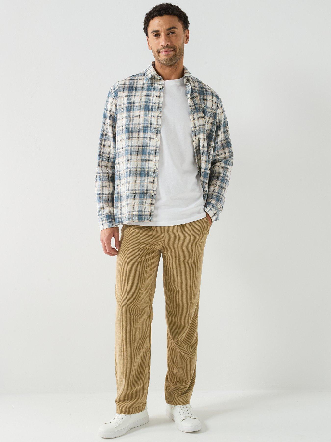 Image 3 of 6 of Selected Landon Check Long Sleeve Shirt - Blue