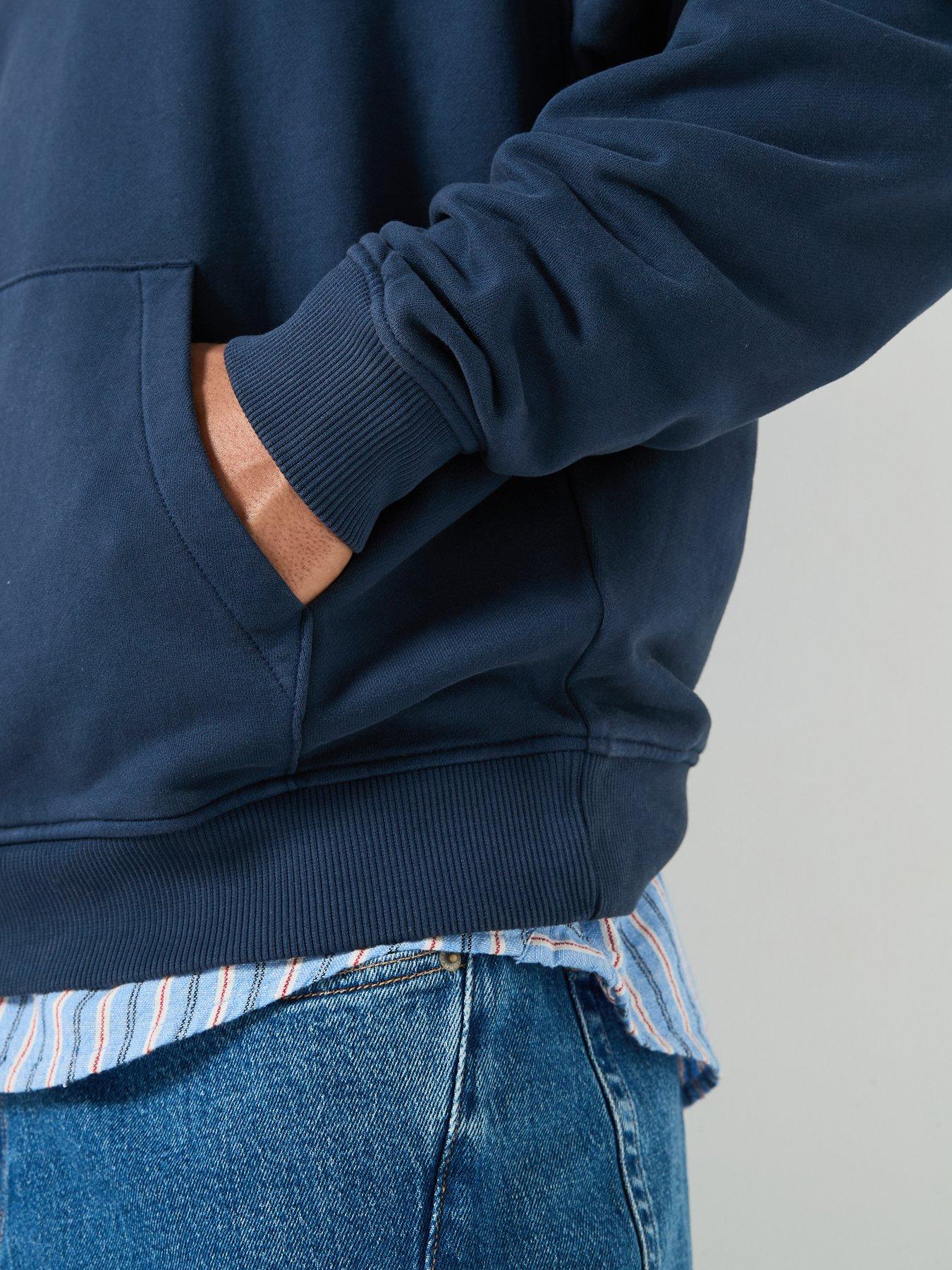 Image 5 of 6 of Tommy Jeans Back Graphic Relaxed Half Zip Sweatshirt - Dark Night Navy