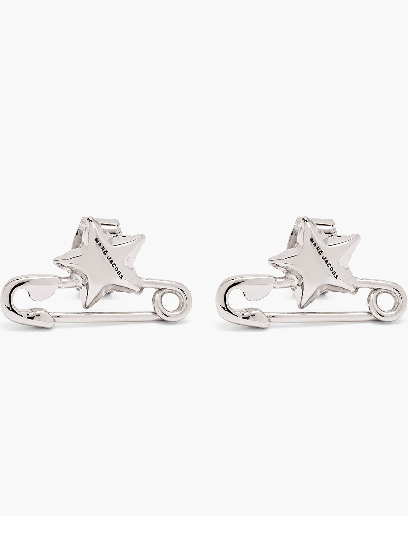 MARC JACOBS Safety Pin Stud Earrings - Silver