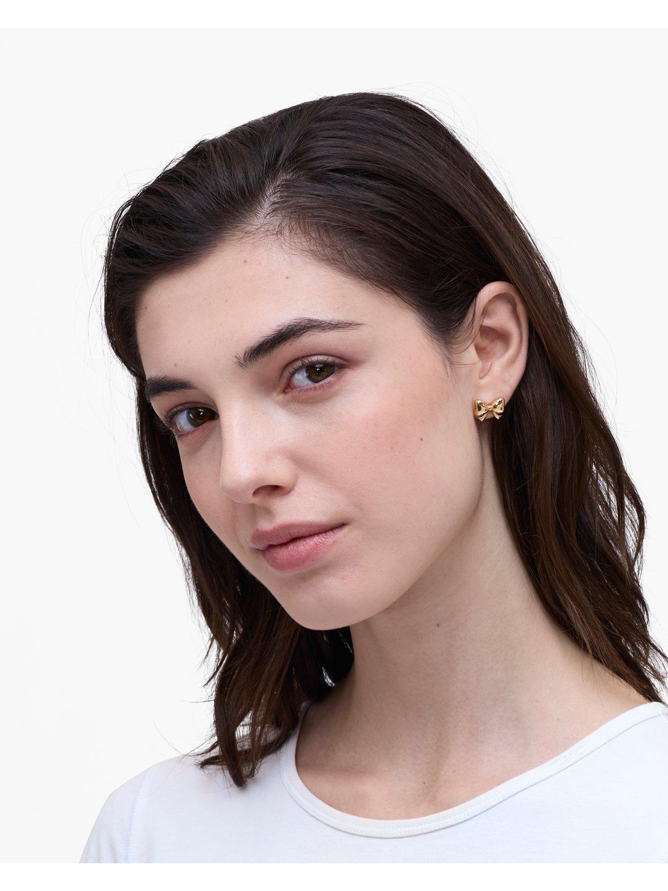 Image 2 of 3 of MARC JACOBS Bow Stud Earrings - Gold