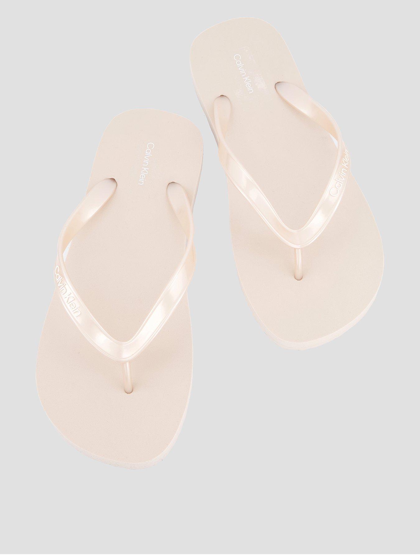 Calvin Klein Flip Flop TPU Metallic, Pink, Size 36, Women