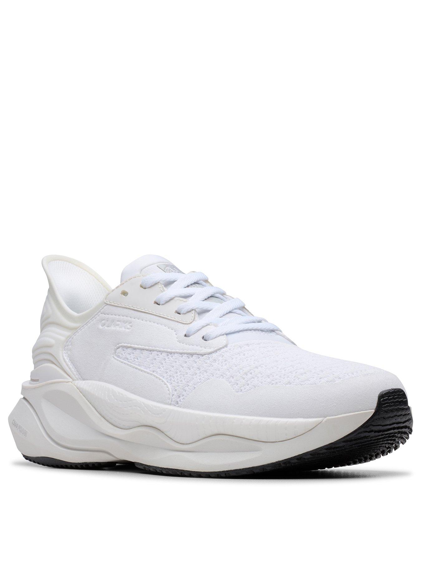 Image 2 of 6 of Clarks Pace Trainers - White