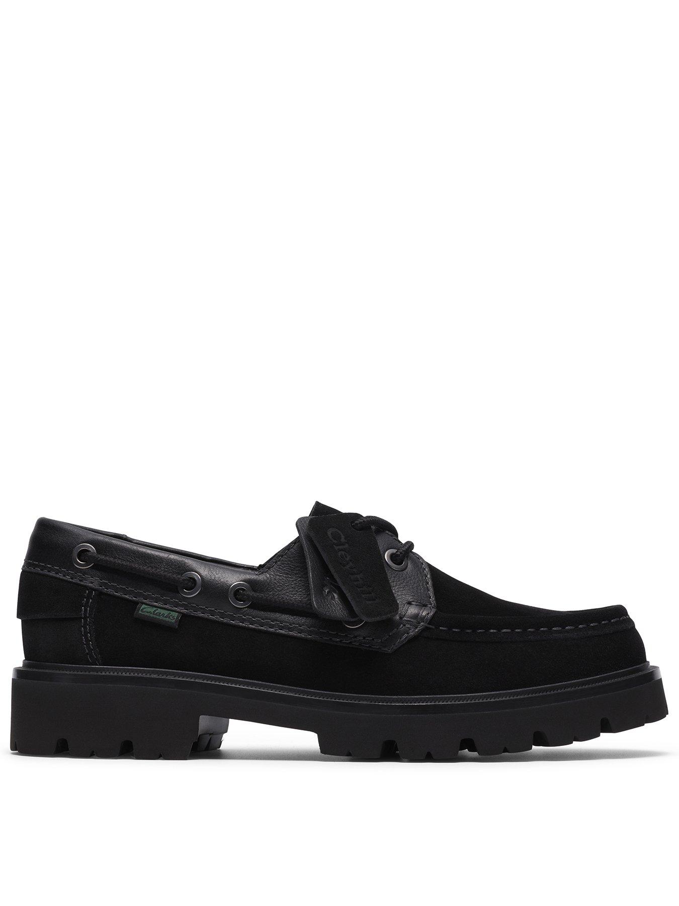 Clarks Cleyhill Boat Shoe - Black