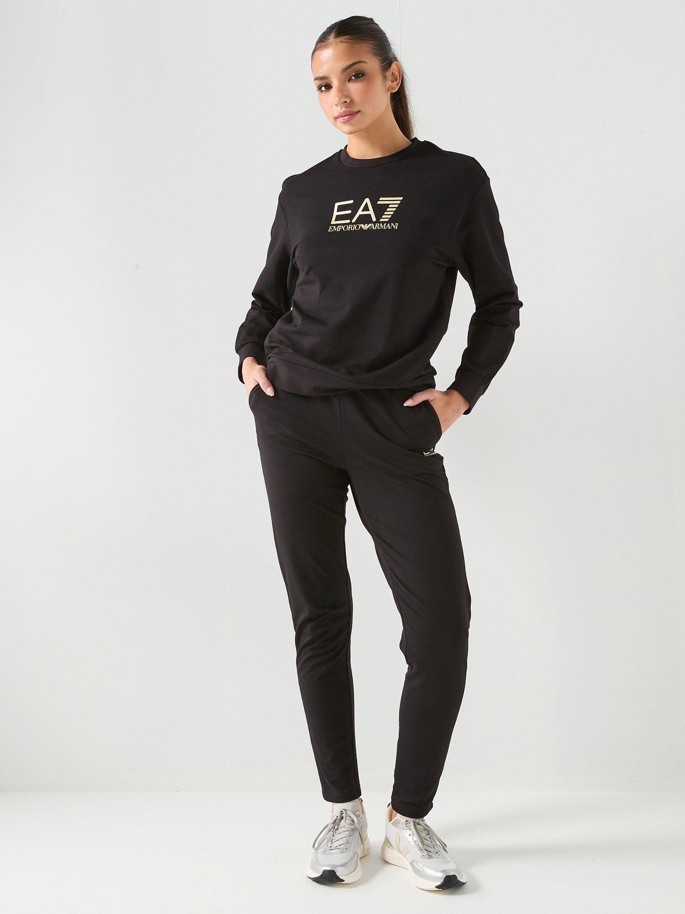 EA7 Emporio Armani Train Tracksuit Maxi Logo - Black