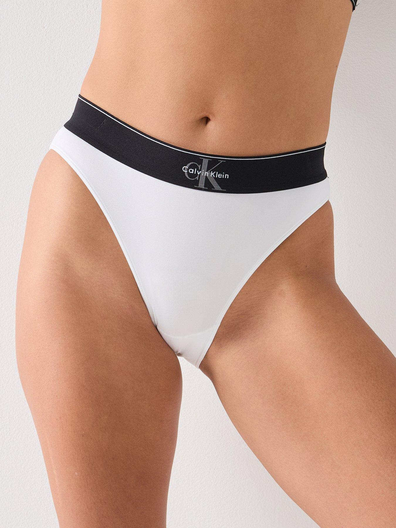 Calvin Klein High Waist Bikini Briefs - White