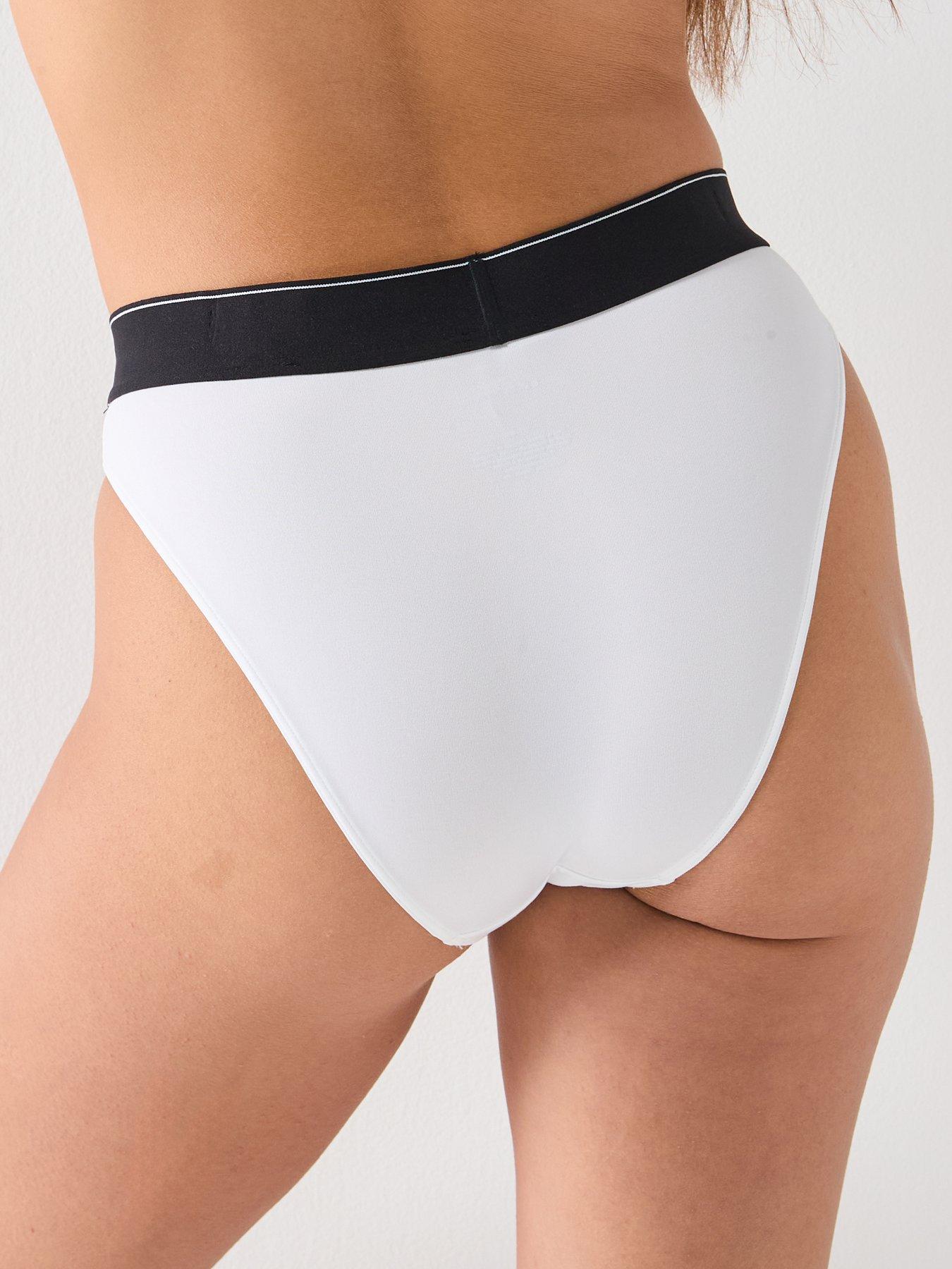Image 2 of 4 of Calvin Klein High Waist Bikini Briefs - White
