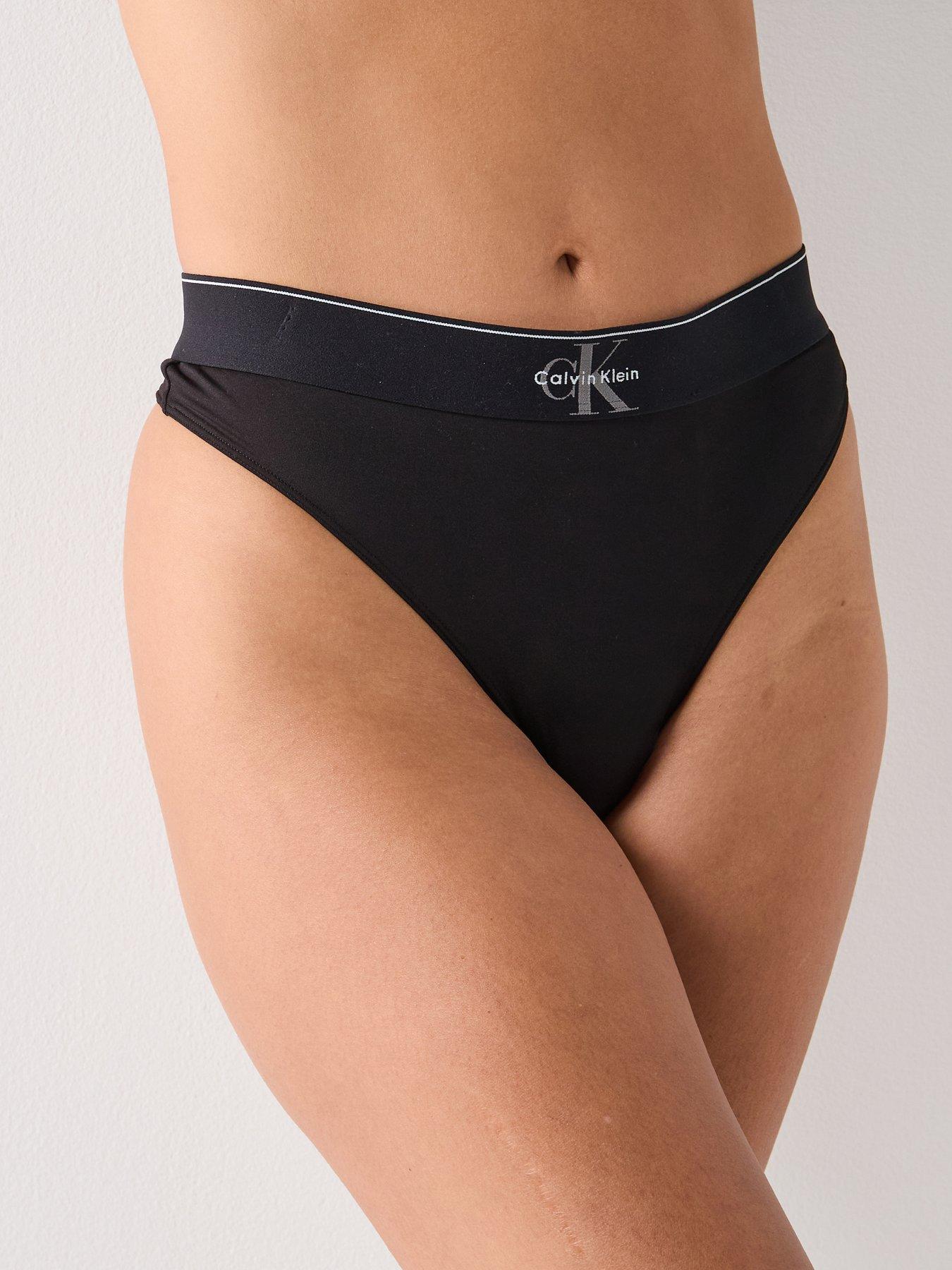 Image 1 of 5 of Calvin Klein Thong - Black