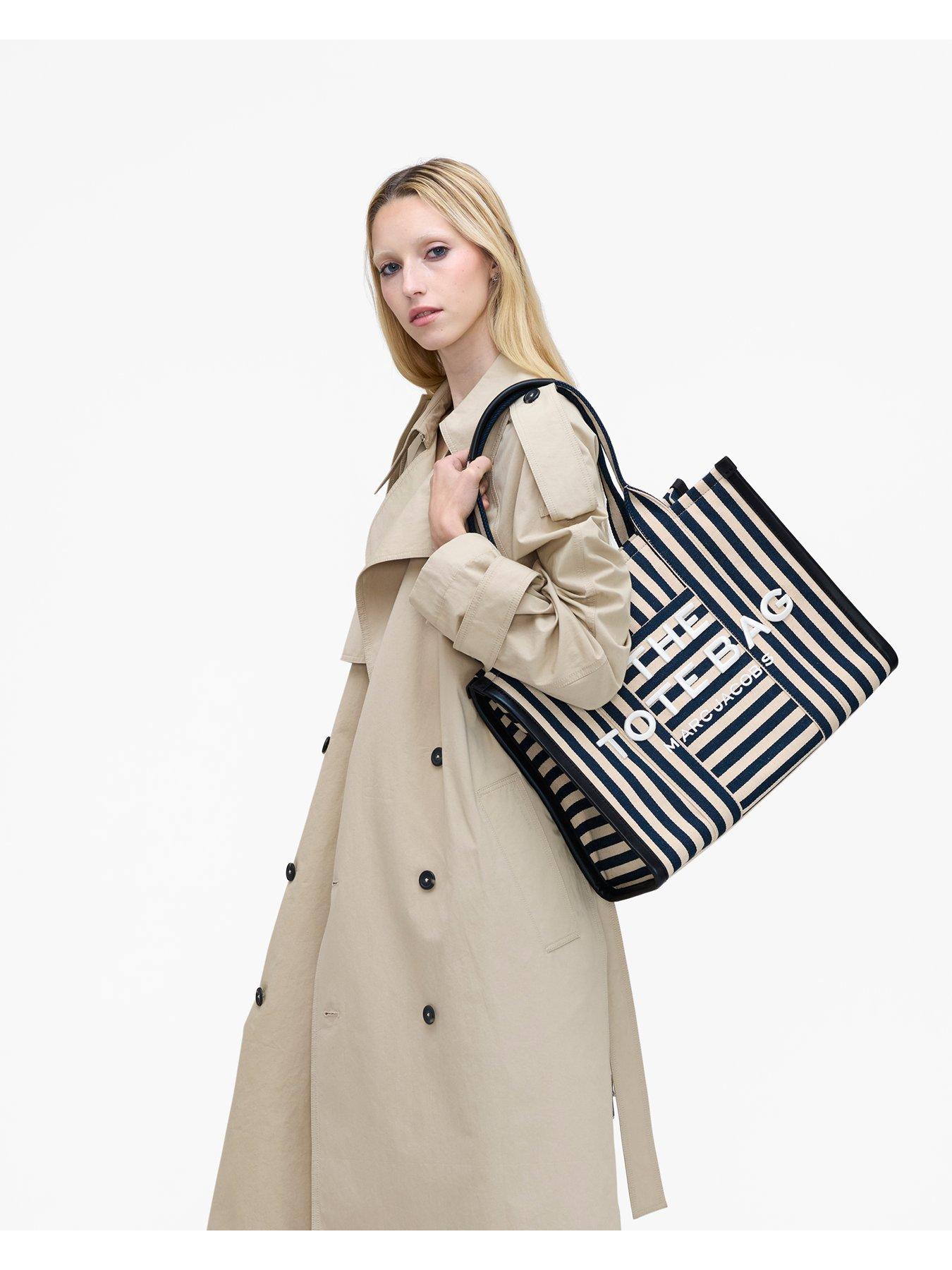 Image 2 of 5 of MARC JACOBS The Large Stripe Canvas Tote Bag - Blue