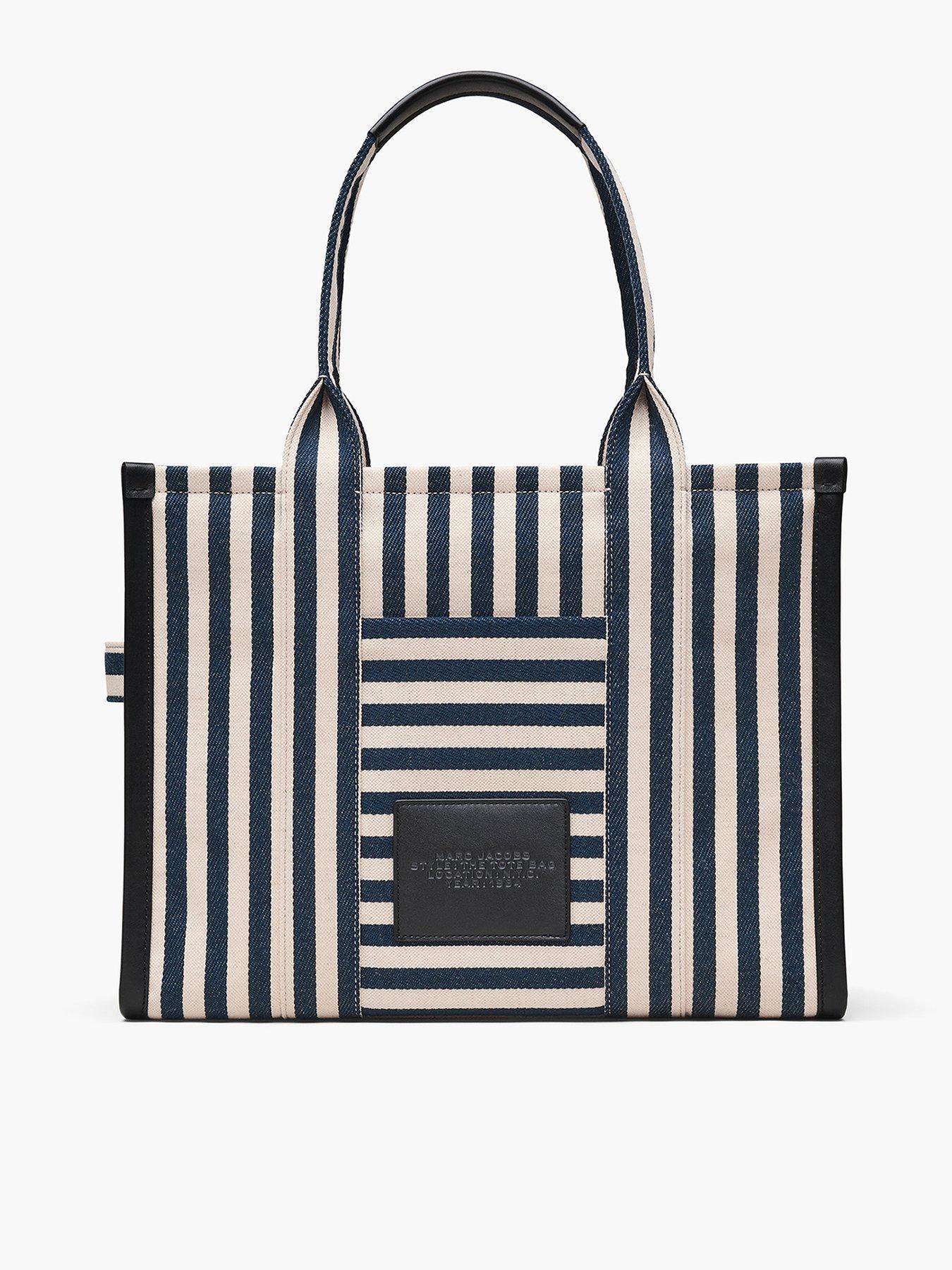 Image 3 of 5 of MARC JACOBS The Large Stripe Canvas Tote Bag - Blue