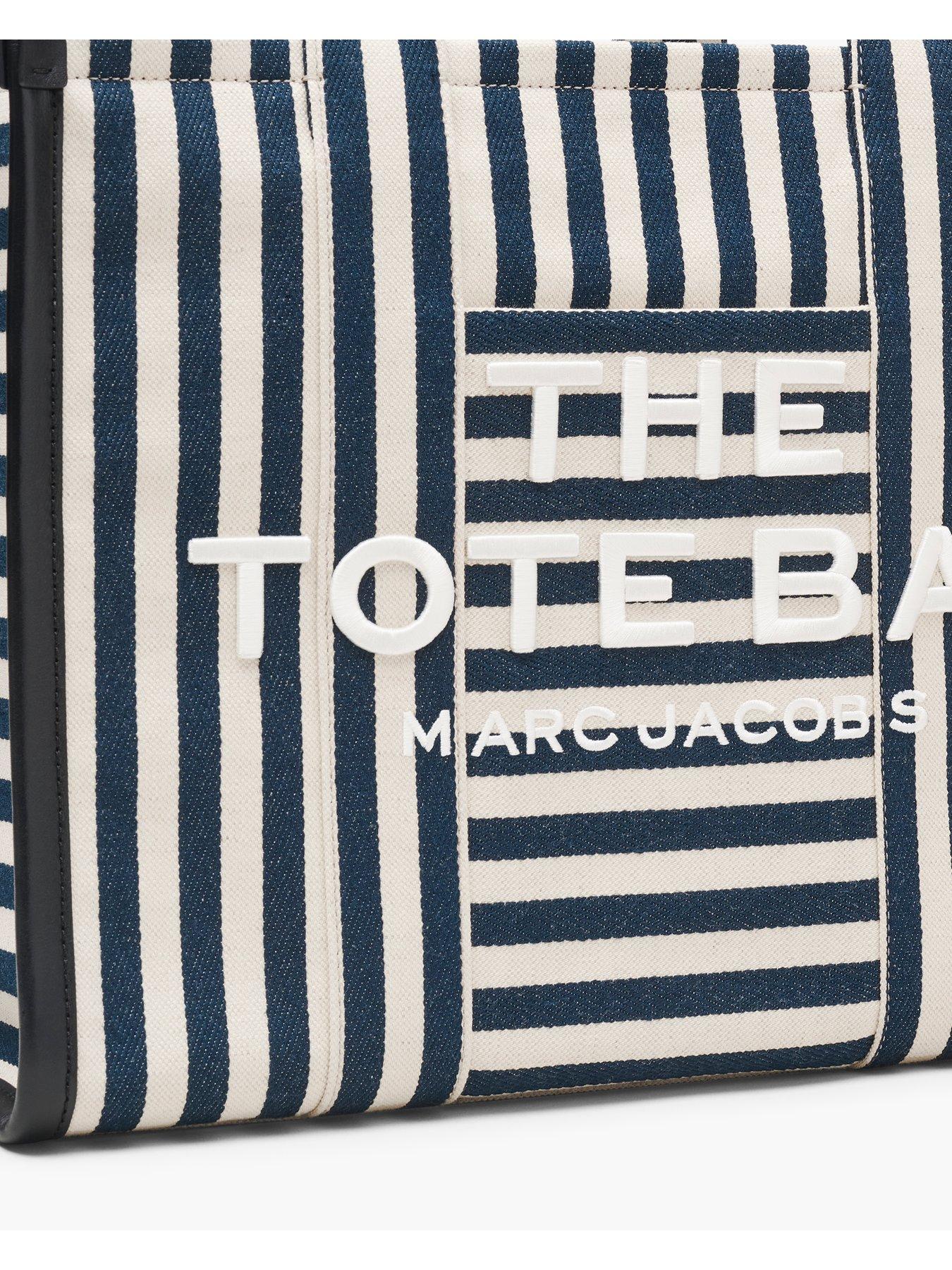 Image 4 of 5 of MARC JACOBS The Large Stripe Canvas Tote Bag - Blue