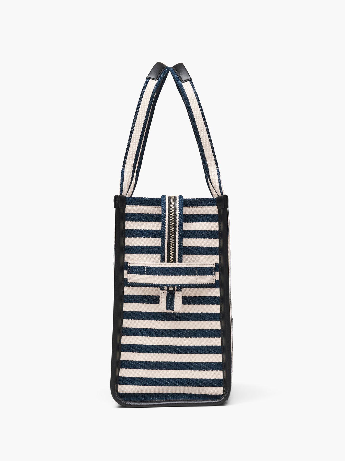 Image 5 of 5 of MARC JACOBS The Large Stripe Canvas Tote Bag - Blue