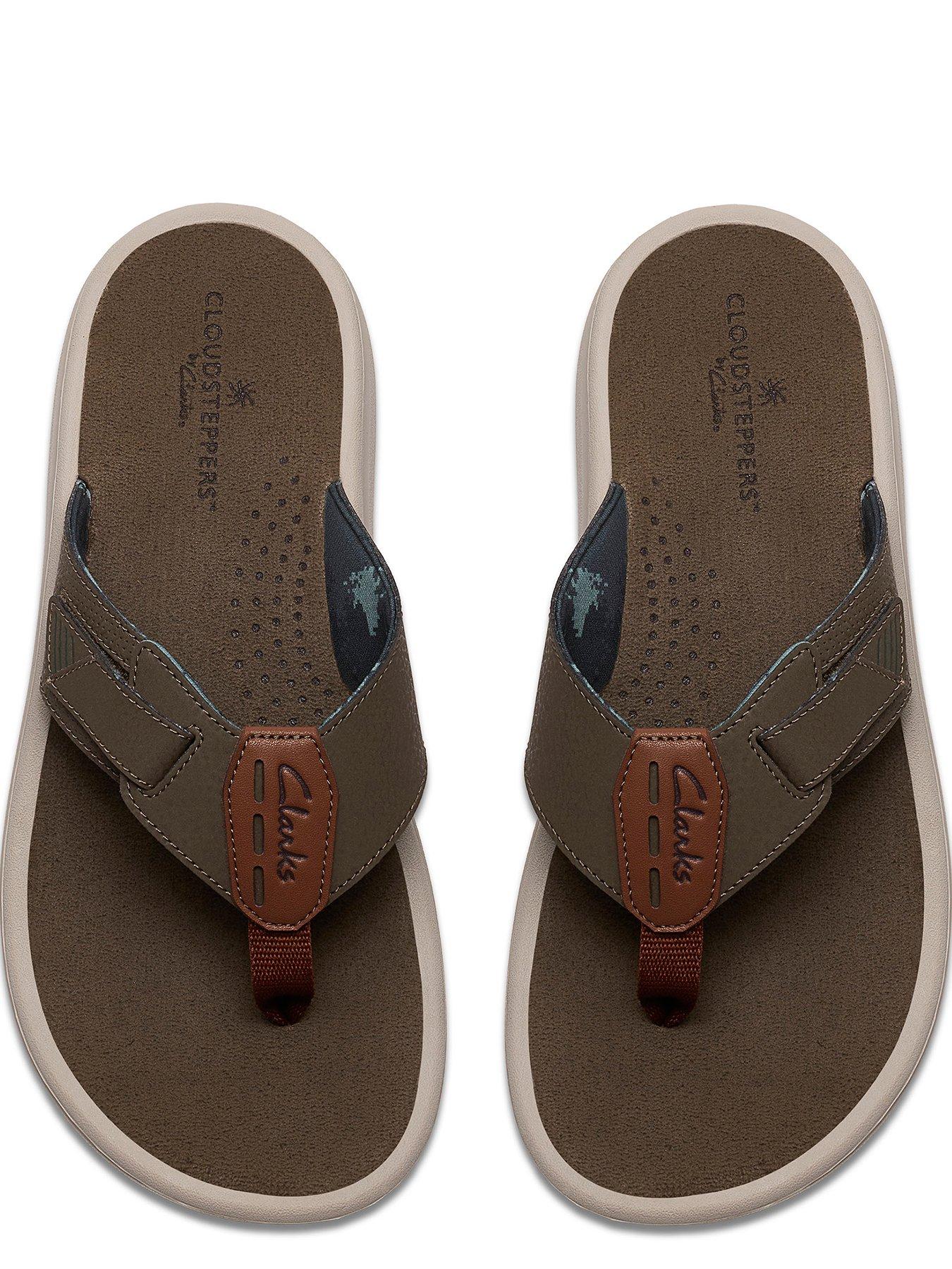 Image 4 of 6 of Clarks M Brinkley Flip Flop - Dark Green