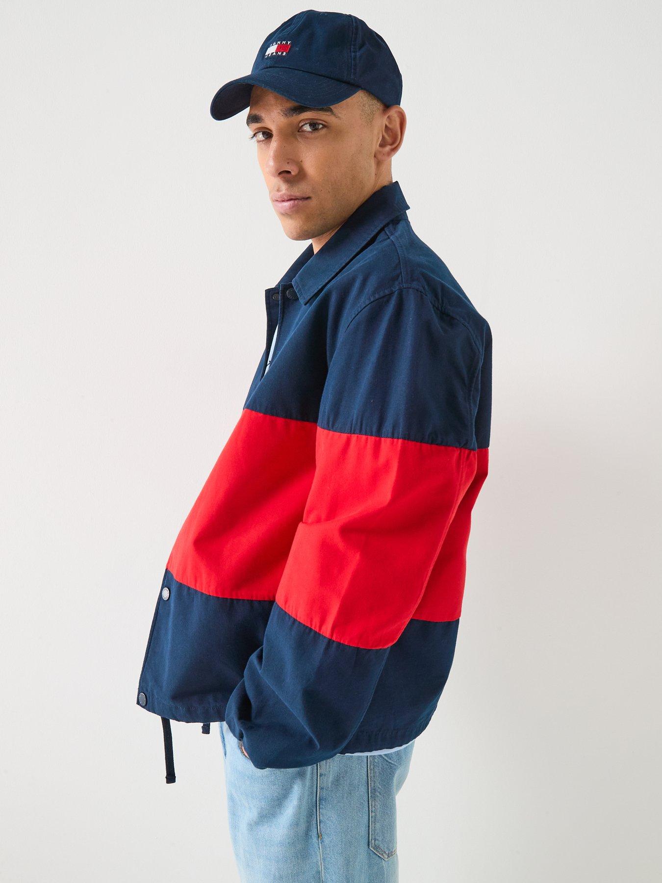 Tommy Jeans Colorblock Overshirt Jacket - Dark Night Navy | Very