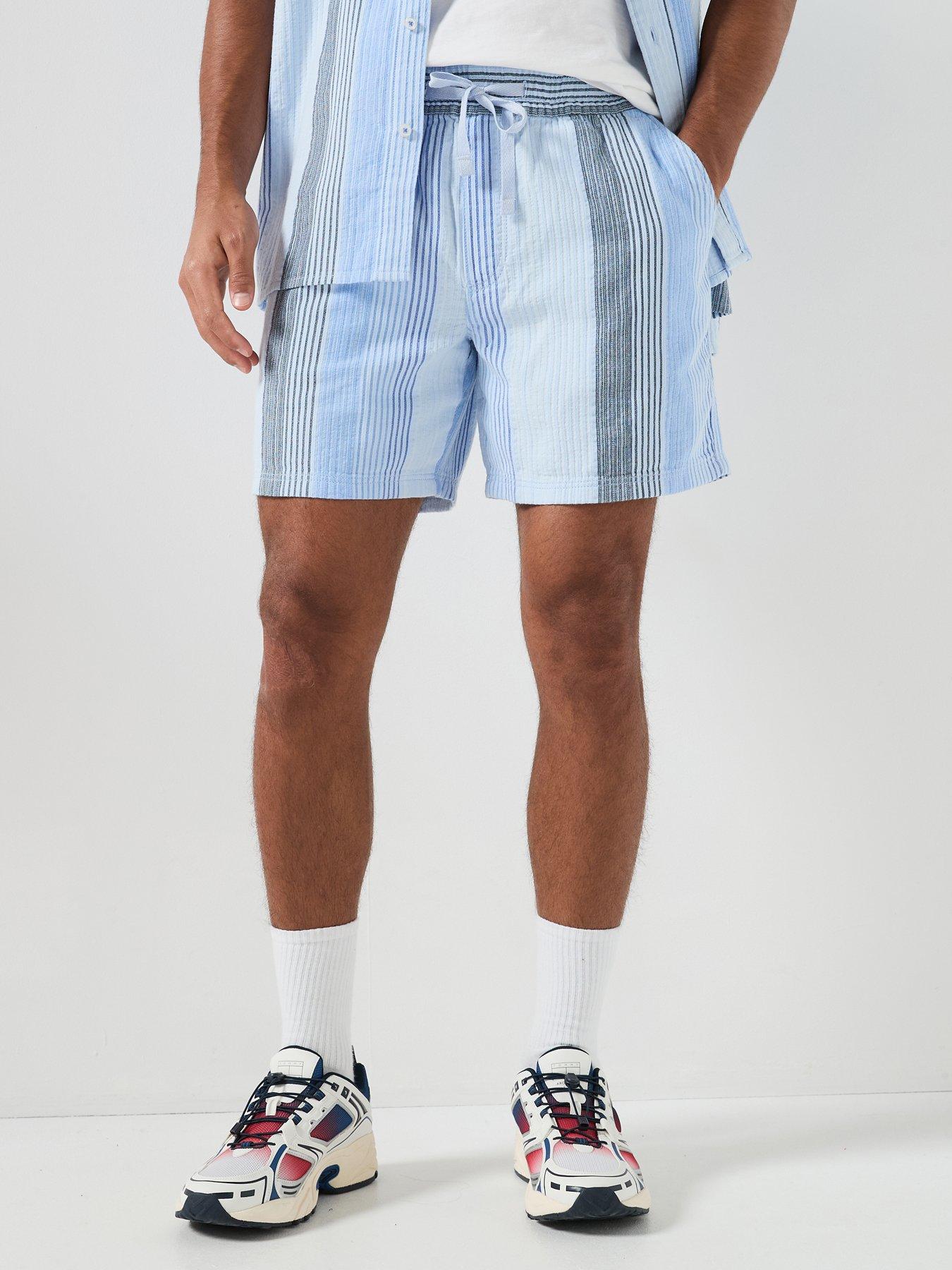 Tommy Jeans Tured Stripe Short Chino Shorts - Sweet Blue Stripes
