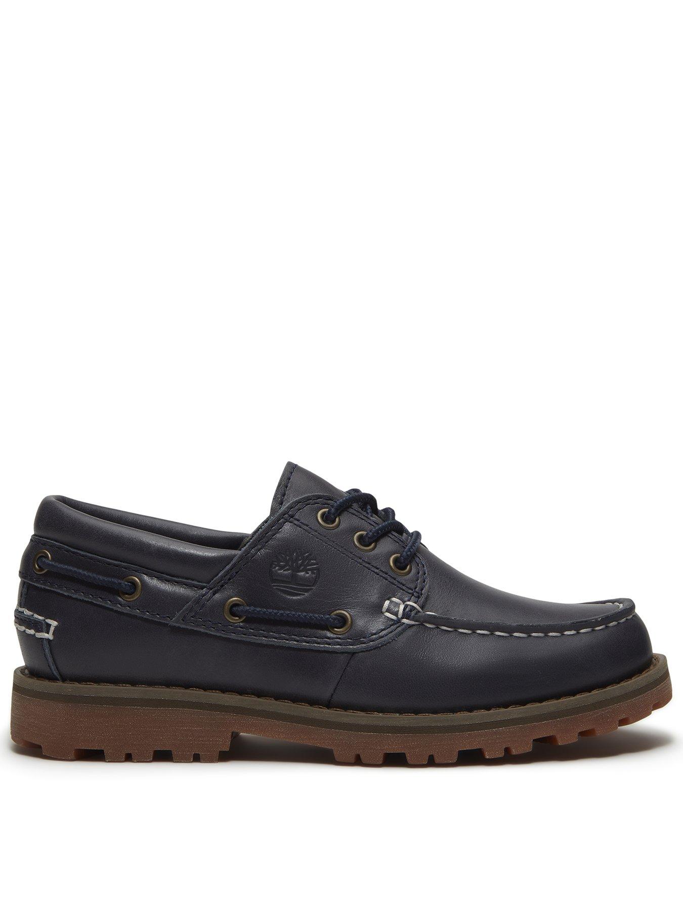 Timberland Youth Boat Shoe, Navy, Size 4 Older