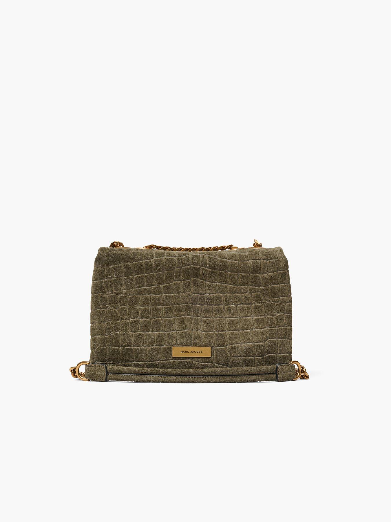 Image 5 of 5 of MARC JACOBS The Suede Croc Slim Dual Chain Shoulder Bag - Olive