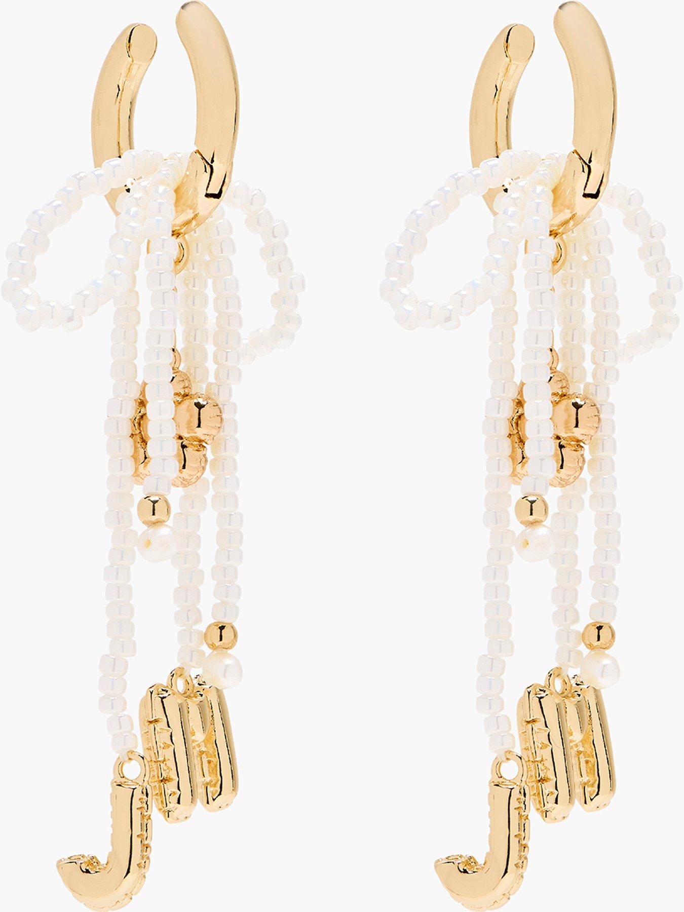 MARC JACOBS Mj Balloon Beaded Bow Earrings - Gold