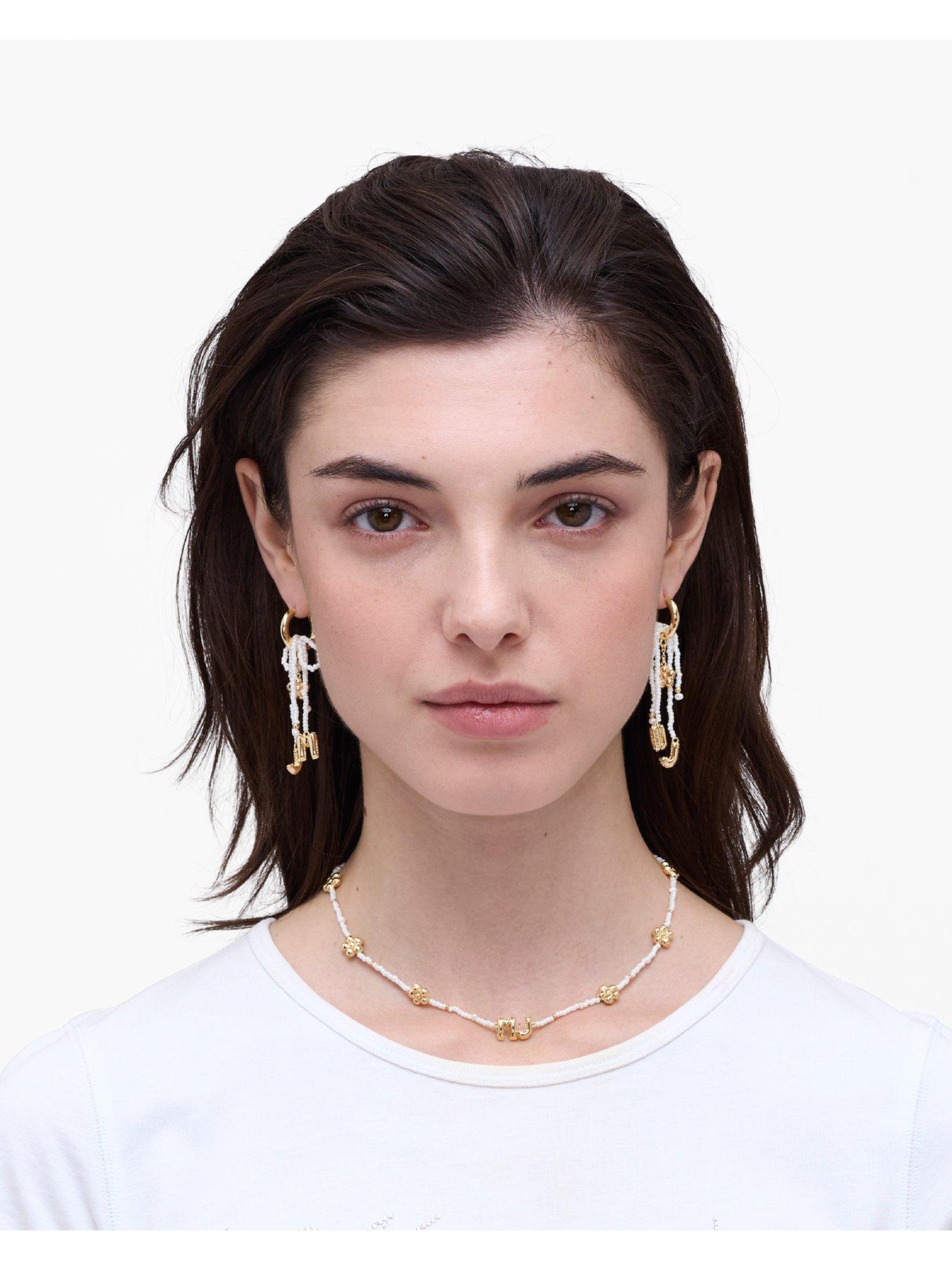 Image 2 of 3 of MARC JACOBS The Beaded MJ Balloon Necklace - Gold