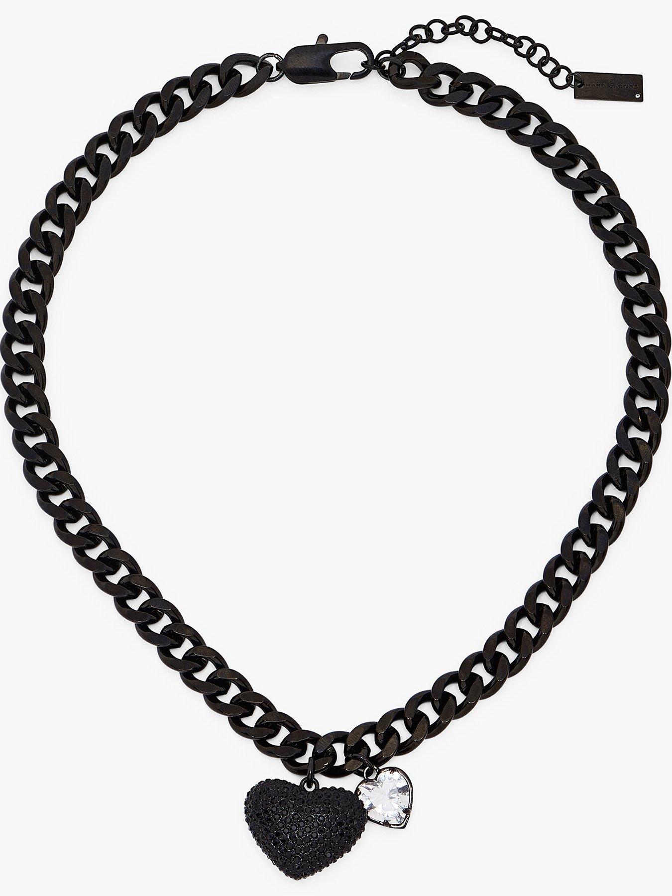 MARC JACOBS HEART BALLOON PAVE NECKLACE