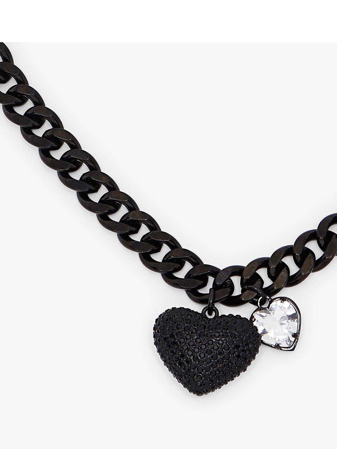 Image 3 of 3 of MARC JACOBS Heart Balloon Pave Necklace - Black