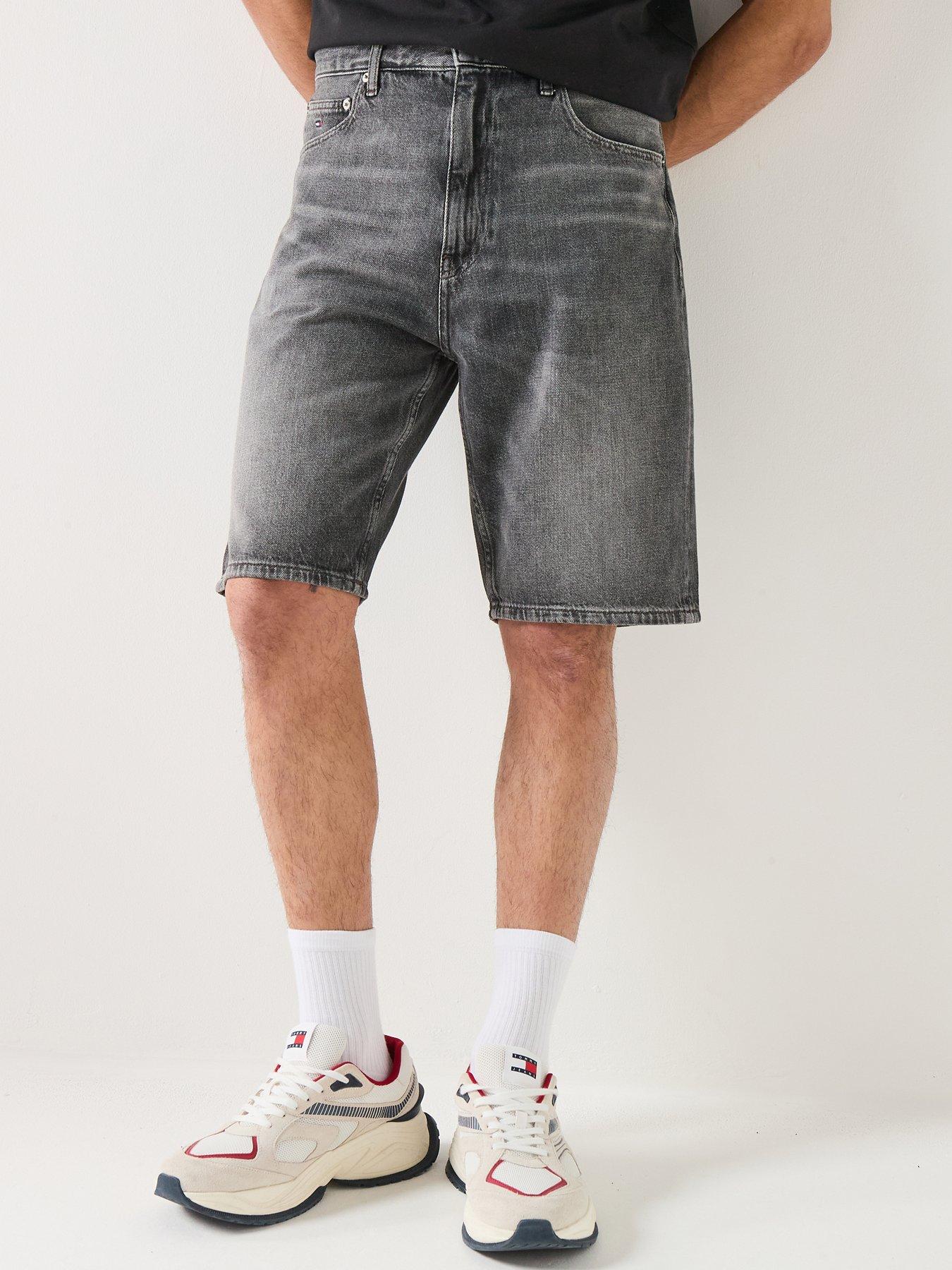 Tommy Jeans Otis Straight Denim Shorts, Black, Size 38, Men