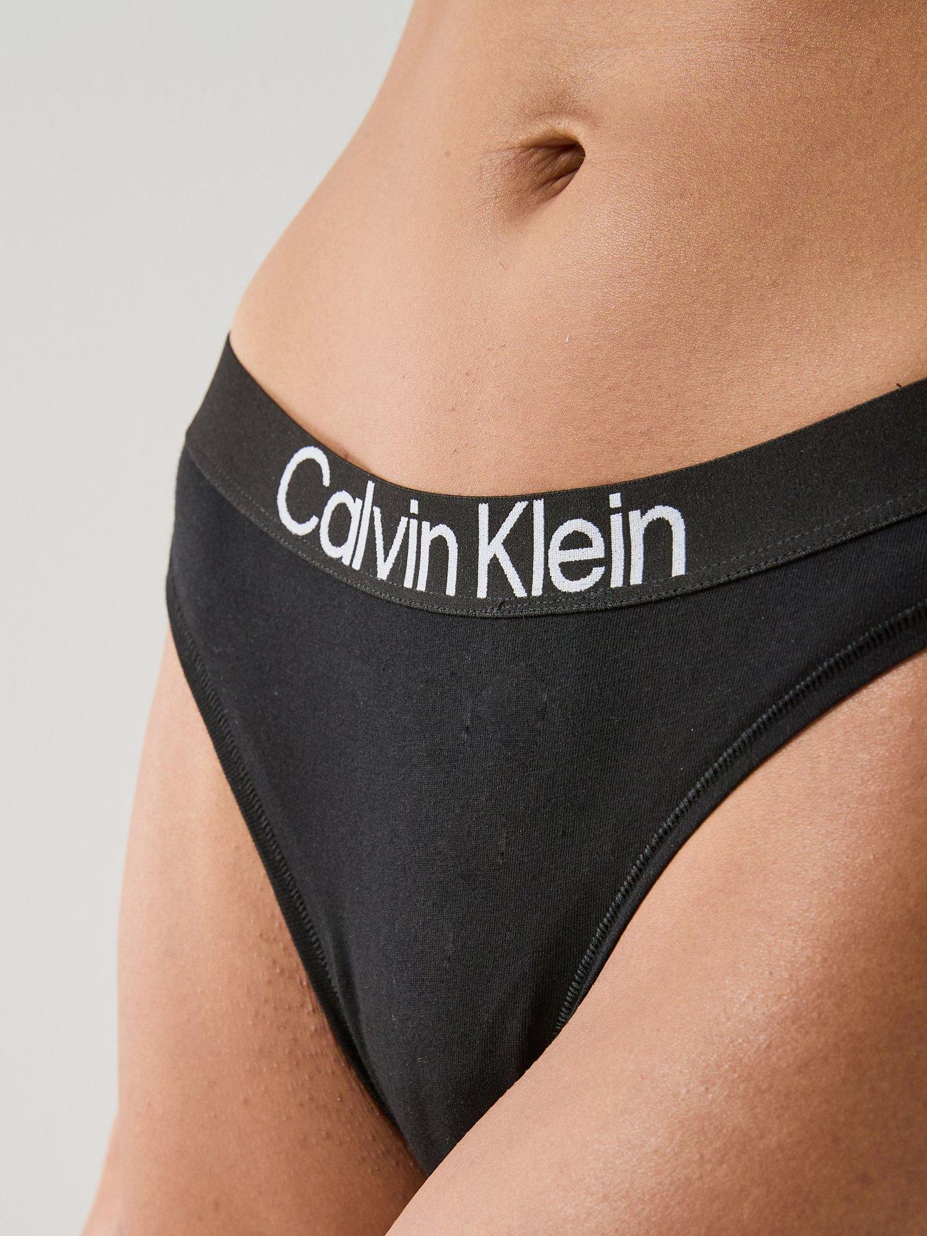 Image 6 of 6 of Calvin Klein 3 Pack Maximum Cotton Thongs - Black