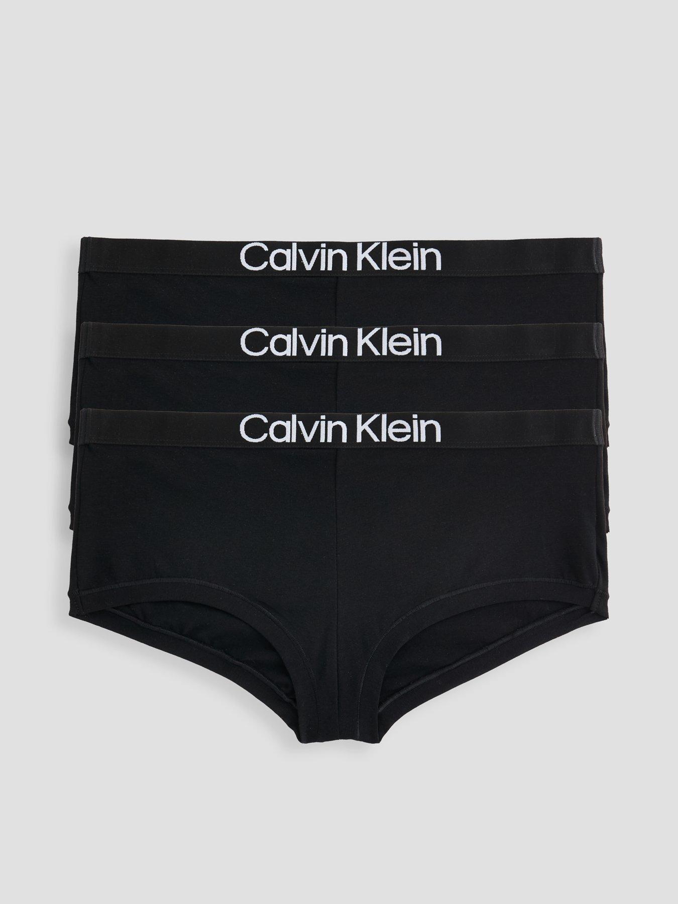 Image 1 of 6 of Calvin Klein Boyshort 3Pk - Black