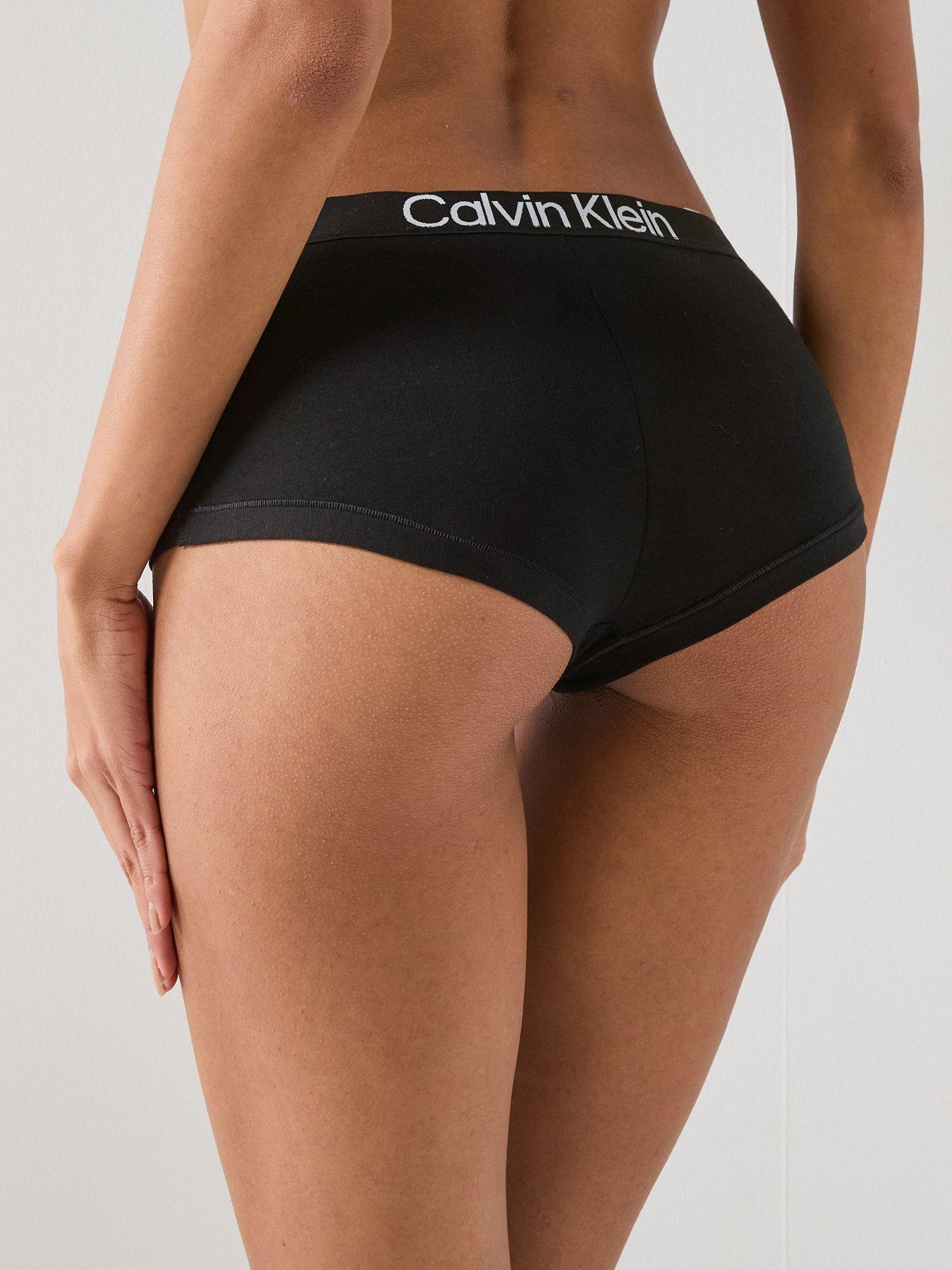 Image 3 of 6 of Calvin Klein Boyshort 3Pk - Black