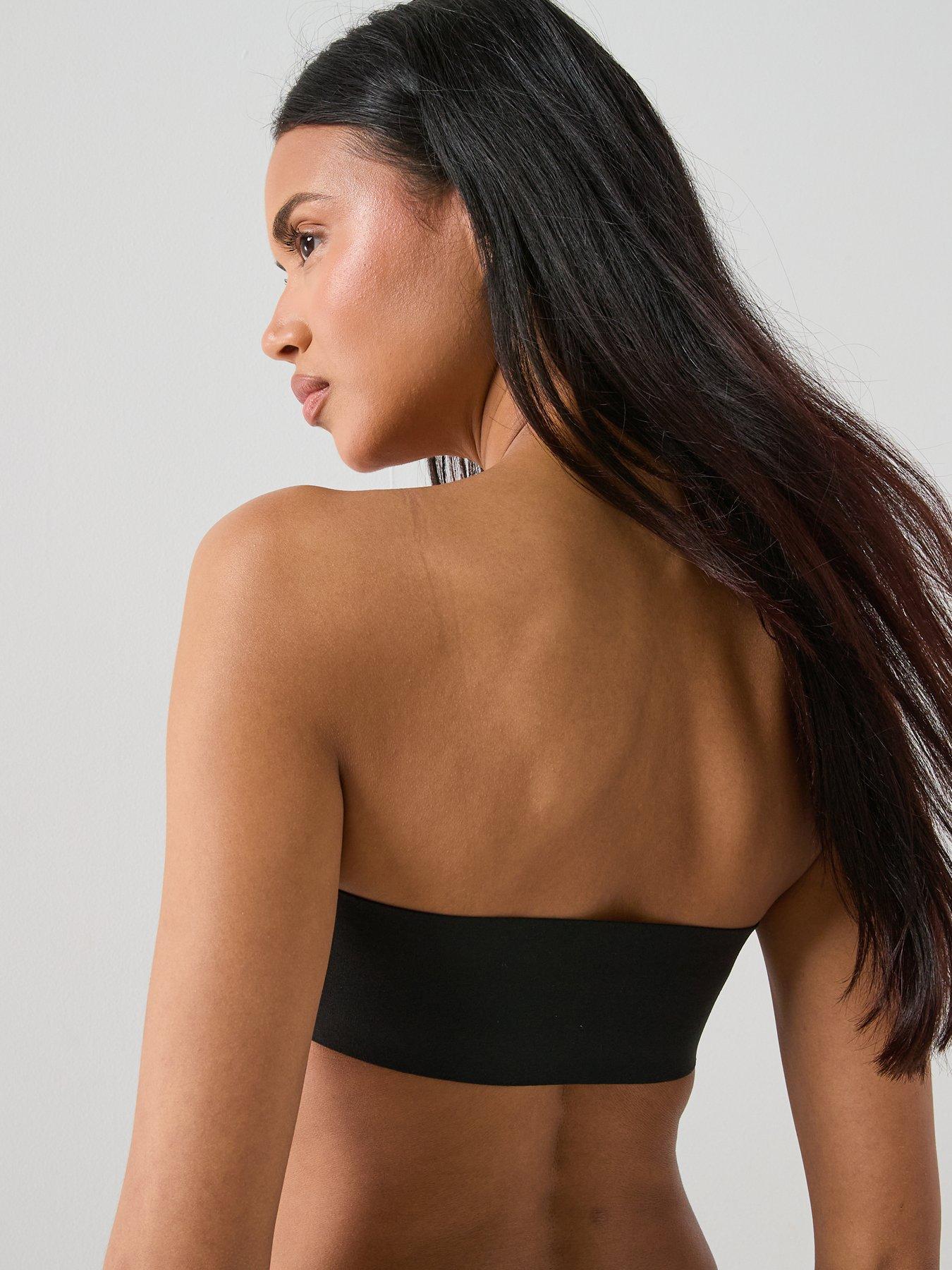 Image 2 of 4 of Calvin Klein Front Clasp PU Strapless - Black