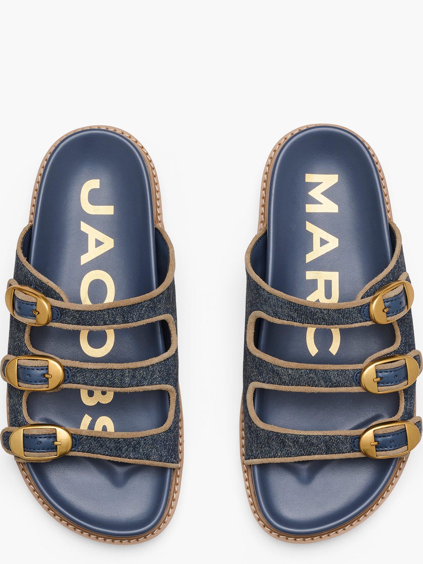 MARC JACOBS The Denim Suede Kiki Slide Sandals - Blue | Very