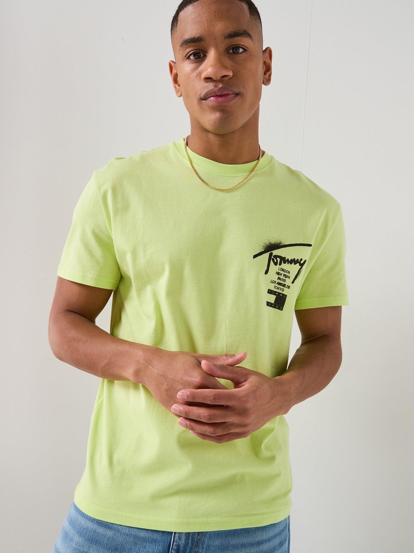 Image 5 of 6 of Tommy Jeans Back Graphic City Signature T-Shirt - Green