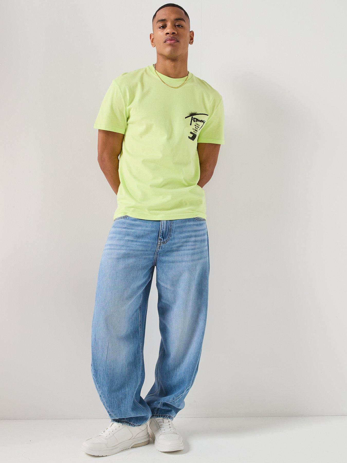 Image 6 of 6 of Tommy Jeans Back Graphic City Signature T-Shirt - Green