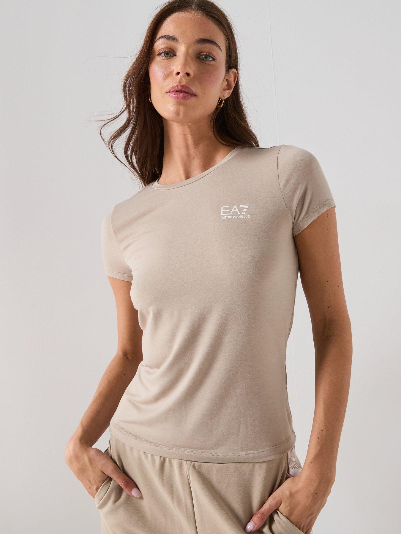 EA7 Emporio Armani Natural Ventus7 T-Shirt - Beige