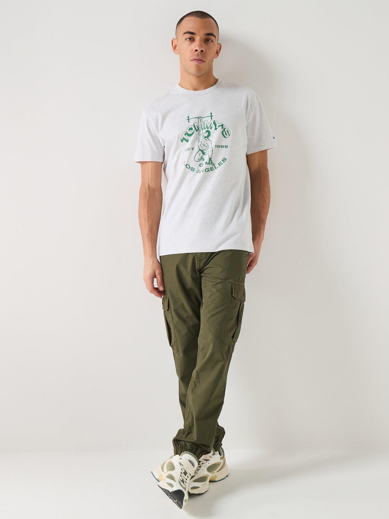 Image 3 of 6 of Tommy Jeans Regular Fit Lifter T-Shirt - Light Grey