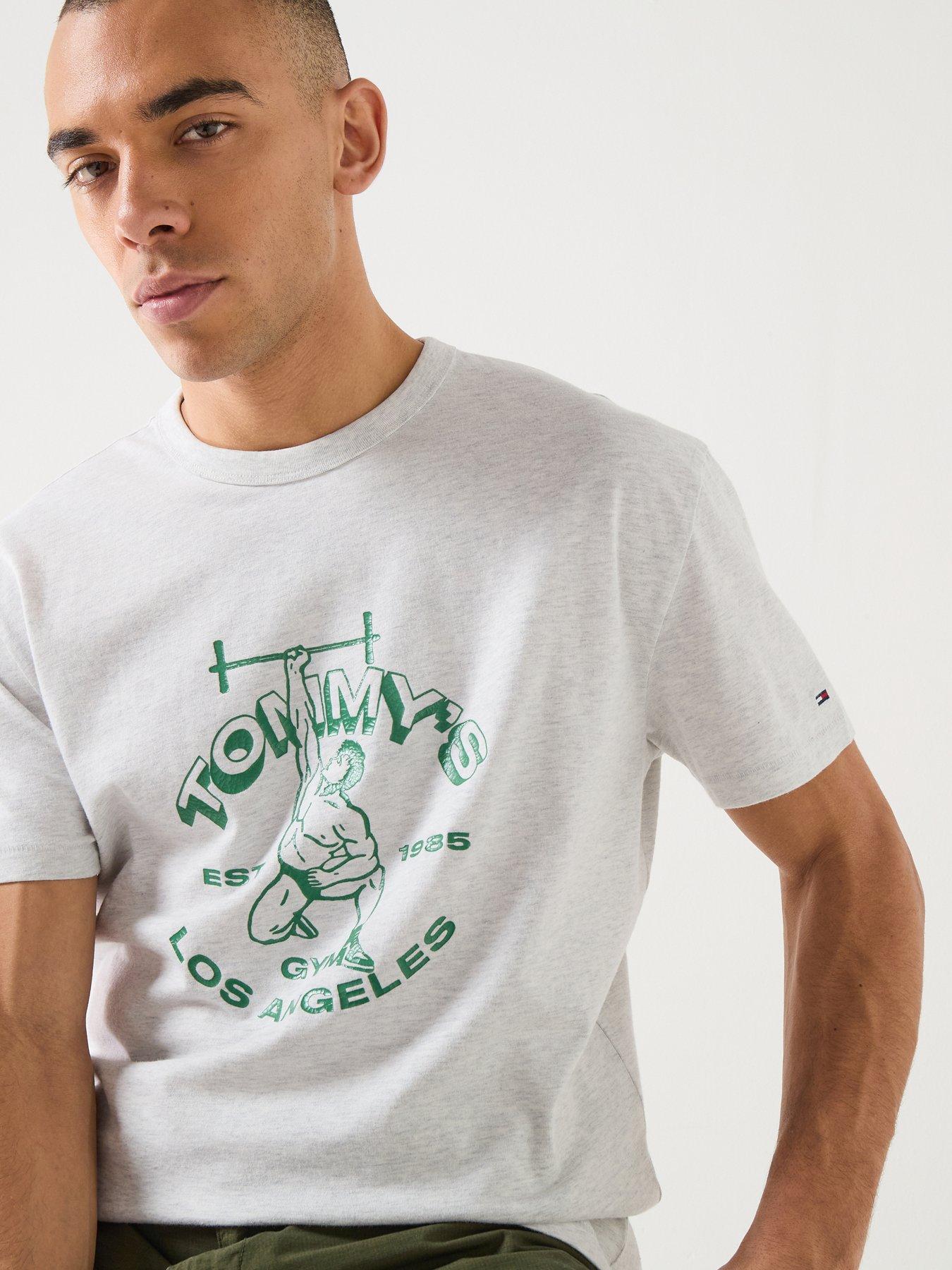 Image 5 of 6 of Tommy Jeans Regular Fit Lifter T-Shirt - Light Grey