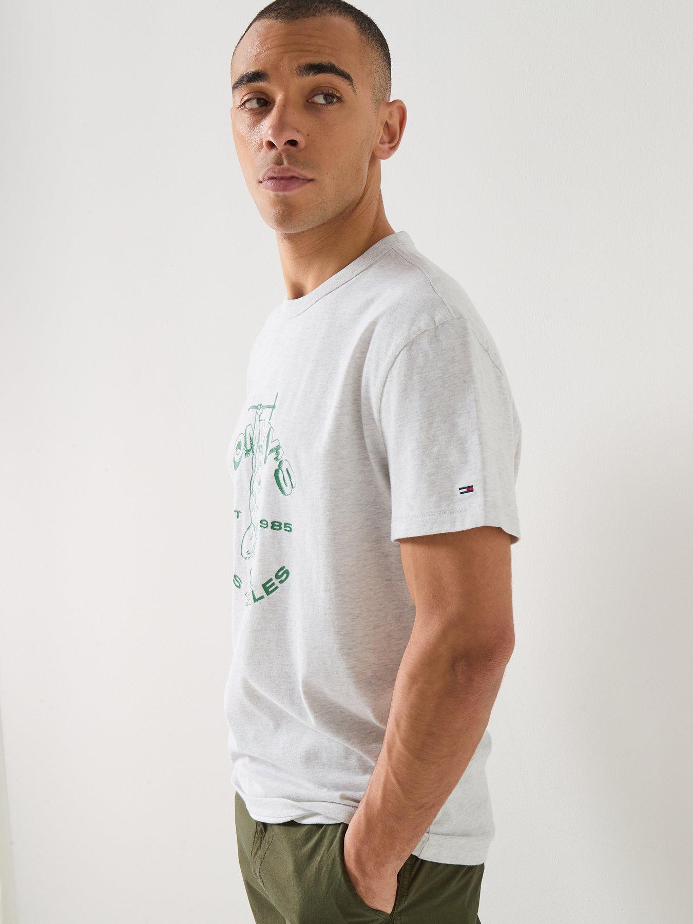 Image 6 of 6 of Tommy Jeans Regular Fit Lifter T-Shirt - Light Grey